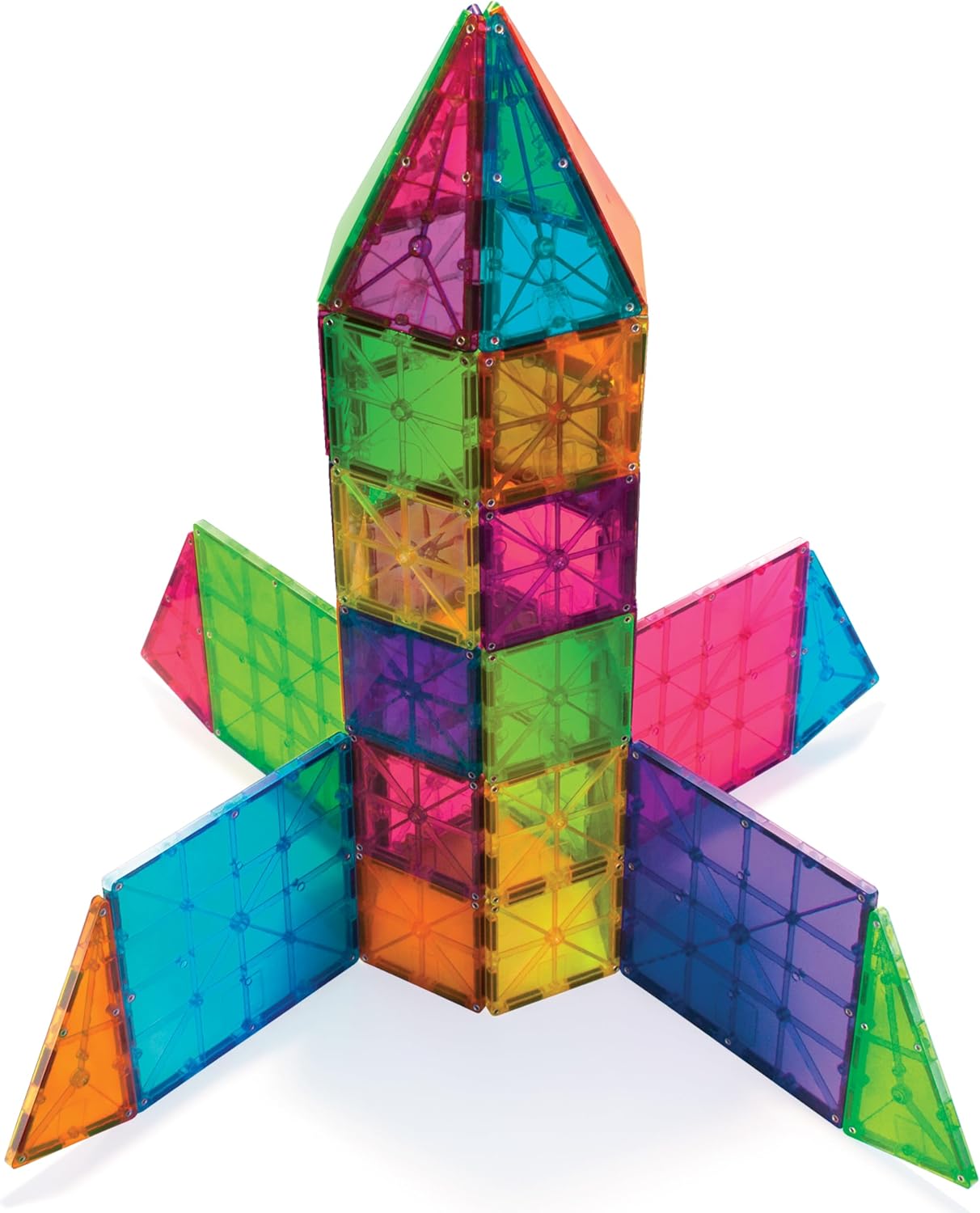 HotMAGNA-TILES Classic 100-Piece Magnetic Construction Set, The Original Magnetic Building Brand