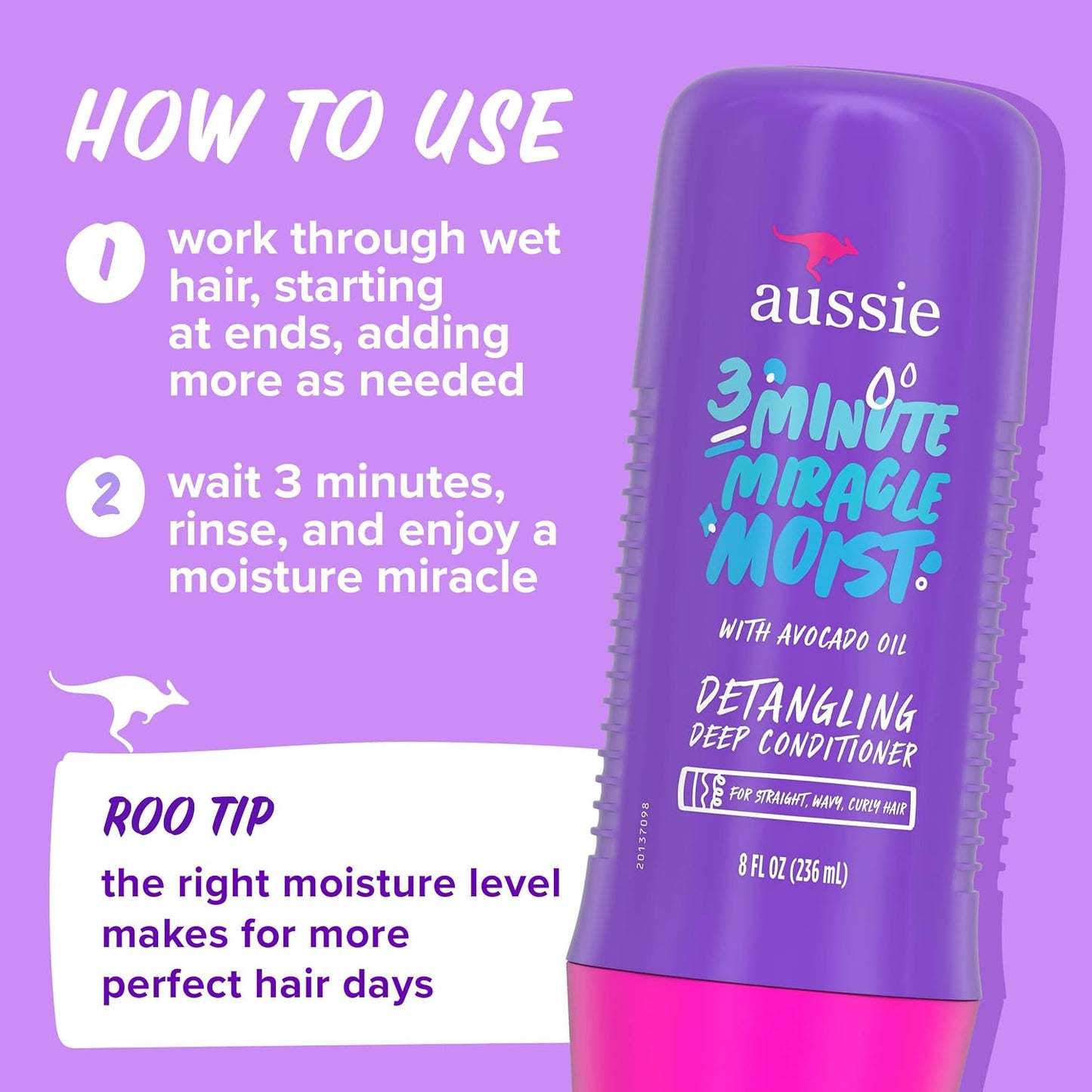 HotAussie Total Miracle Hair Care Bundle: Shampoo, Conditioner, and 3 Minute Deep Treatment with Apricot & Macadamia Oil, Paraben-Free for Damaged Hair, 26.2 & 8 Fl Oz