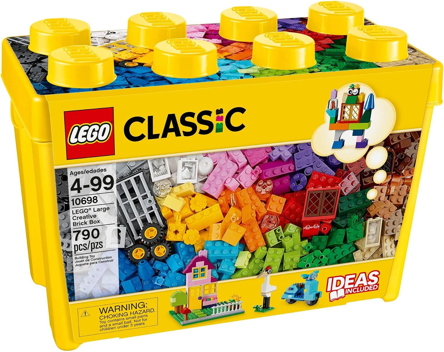 HotLEGO Classic Large Creative Brick Box 10698 Building Set, Toy Storage Solution for Home or Classrooms, Interactive Building Toy for Kids, Boys, and Girls