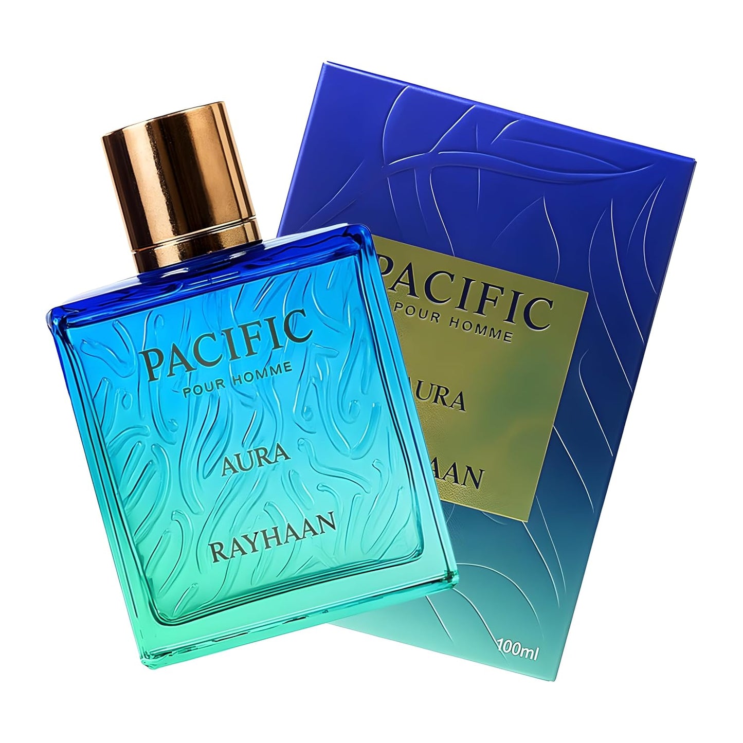 Hot Rayhaan Pacific Aura - Citrus, Aromatic, Mint, Amber, Fresh - Eau de Parfum Spray for Men, 3.4 Ounce / 100 ml