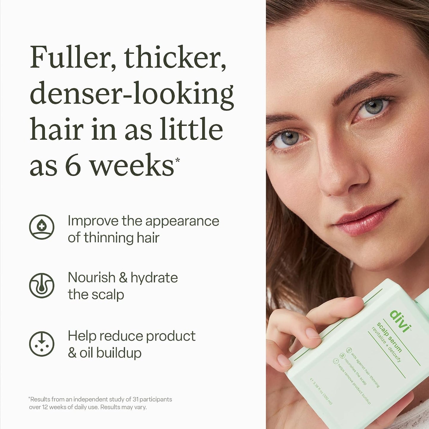 HotDivi Scalp Serum | To Promote Fuller-Looking Hair with Peptides | 30ml