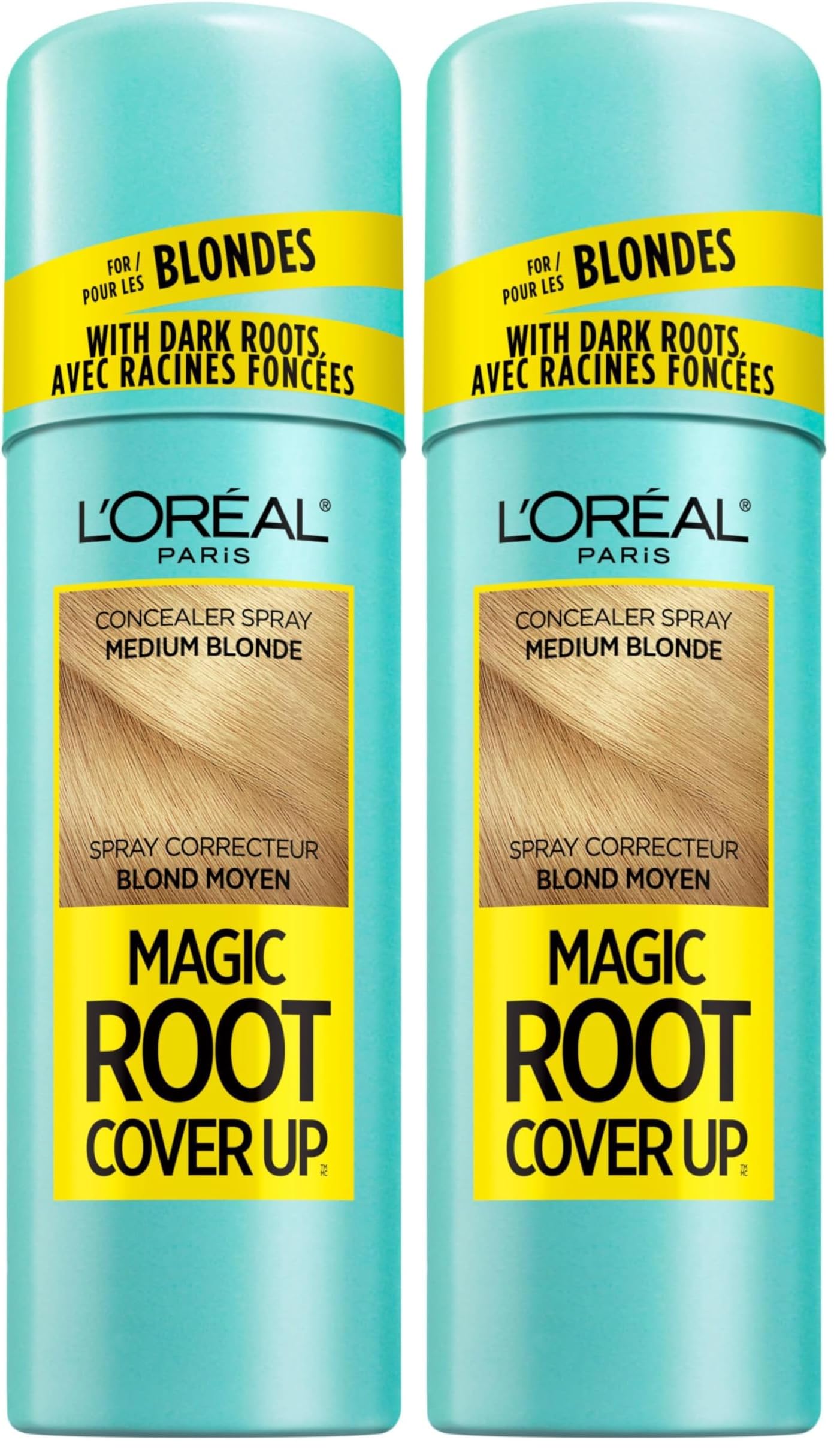 HotL'Oreal Paris Magic Root Cover Up Gray Hair Spray, 100% Gray Hair Coverage with Buildable, Lightweight, Transfer-Resistant, and Temporary Formula, Ammonia-Free, Dark Brown, 2 oz (2 Count)