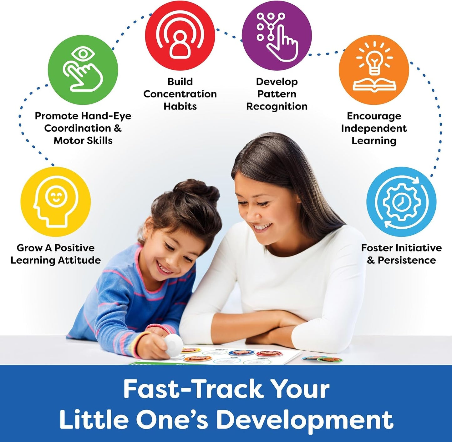 HotMontessori Busy Book for Toddlers 3-5 - Preassembled Preschool Workbook, Toddler Busy Book - Montessori Toys for 3 Year Old, Preschool Learning Toys Activities - 3 Year Old Girl Gifts, Boy Gifts