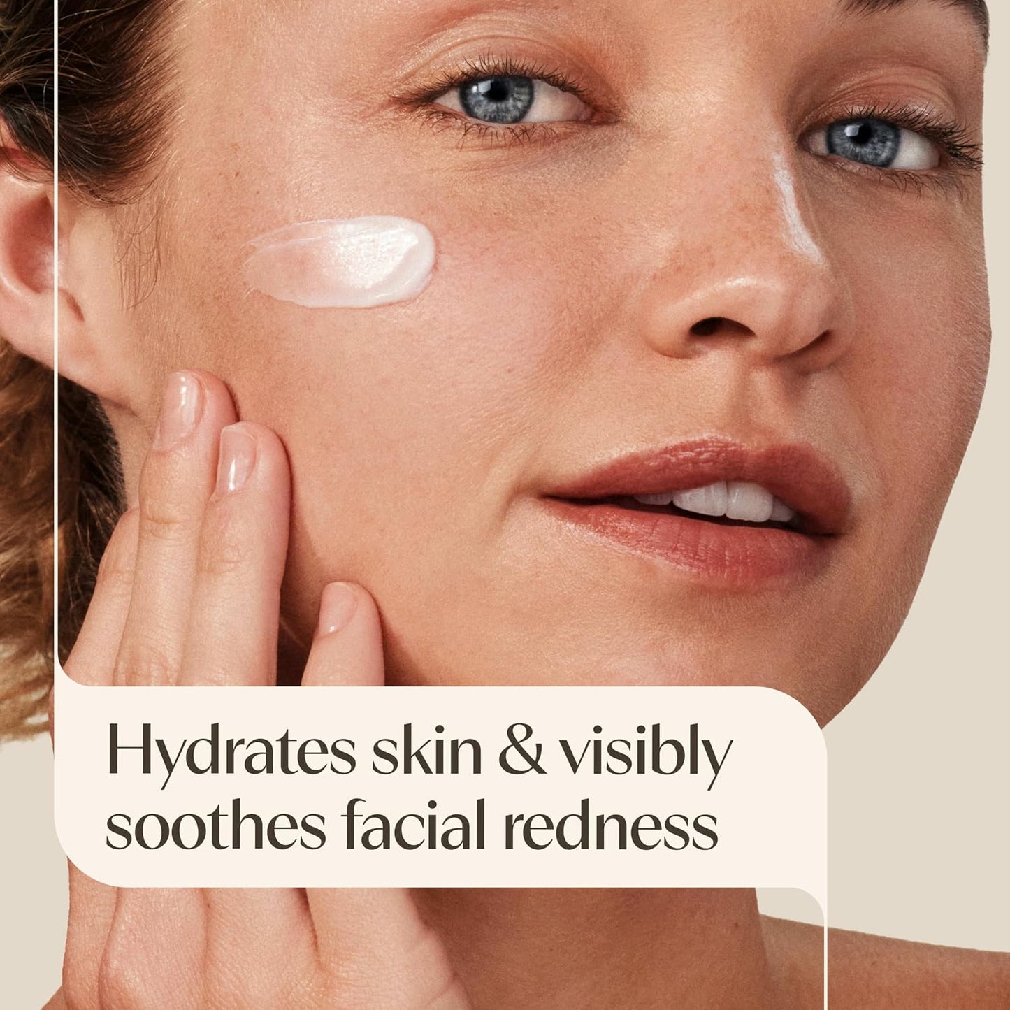 HotAveeno Calm + Restore Redness Relief Moisturizing Face Cream, Non-Comedogenic Facial Moisturizer with Ceramide & Vitamin B5, Hydrating for Dry, Sensitive Skin, Hypoallergenic, Fragrance-Free, 1.7 Oz
