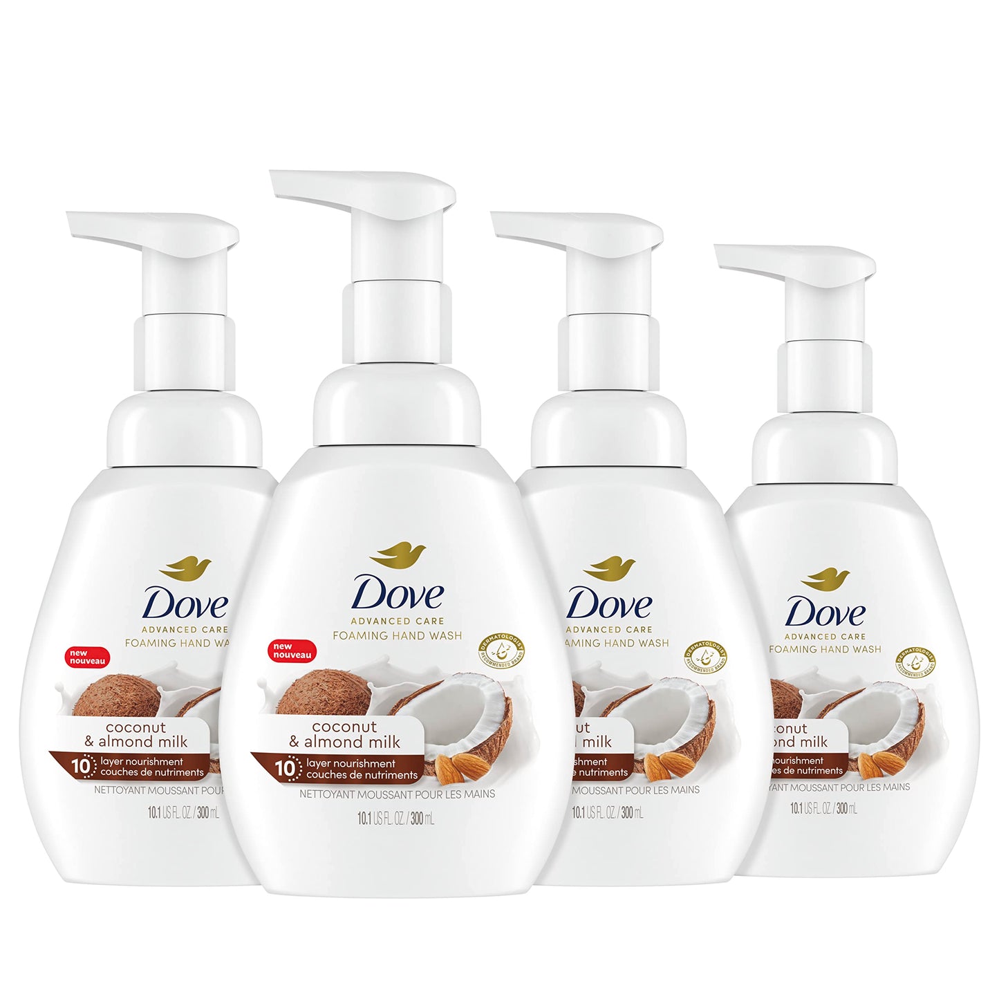 HotDove Advanced Care Hand Wash Deep Moisture 4 Count for Soft, Smooth Skin, More Moisturizers Than the Leading Ordinary Hand Soap, 12 oz