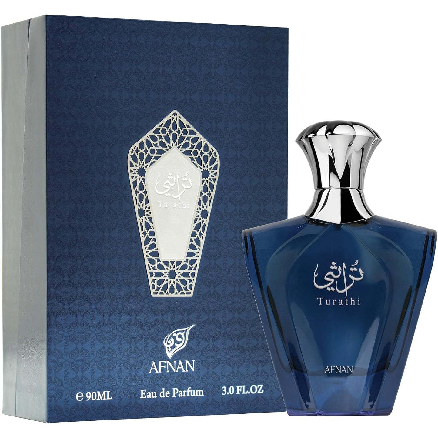 Hot Afnan Turathi Blue Eau de Parfum Spray for Men, 3.0 Fl. Oz