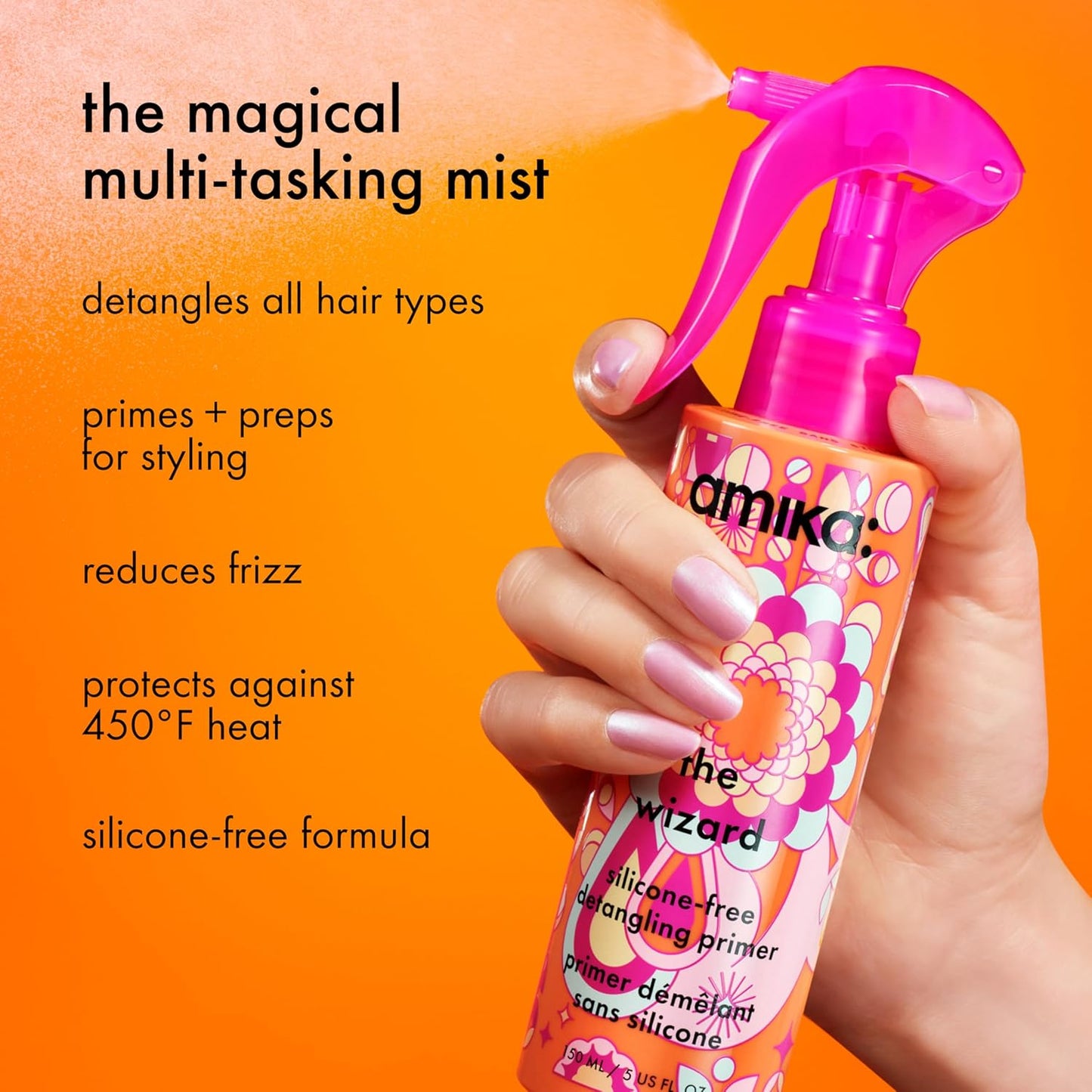 Hotamika the wizard silicone-free detangling primer
