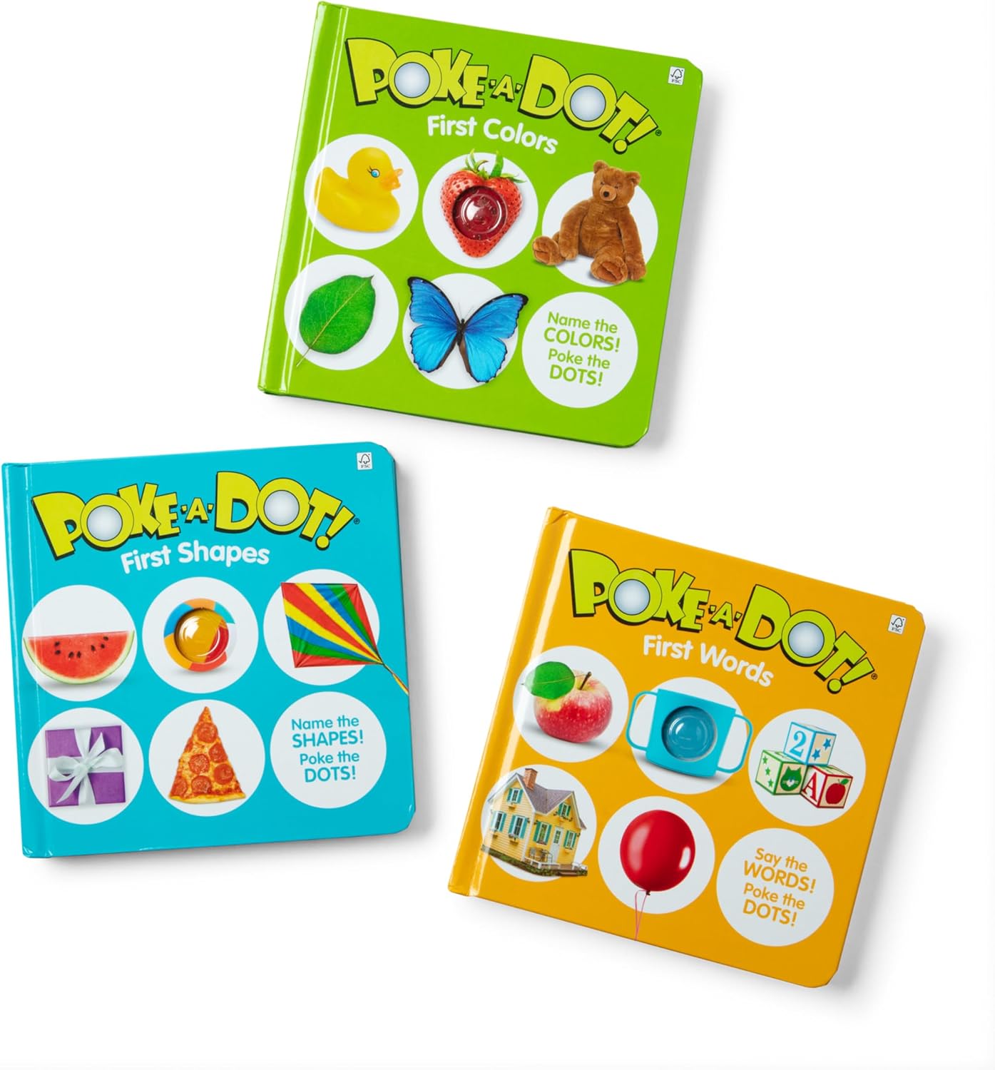 Hot Melissa & Doug Poke-a-Dot! 3Pk First Words, Shapes & Colors, Interactive Children's Board Books with Buttons to Pop, Educational Sensory Toy for Toddlers & Preschoolers Ages 1+