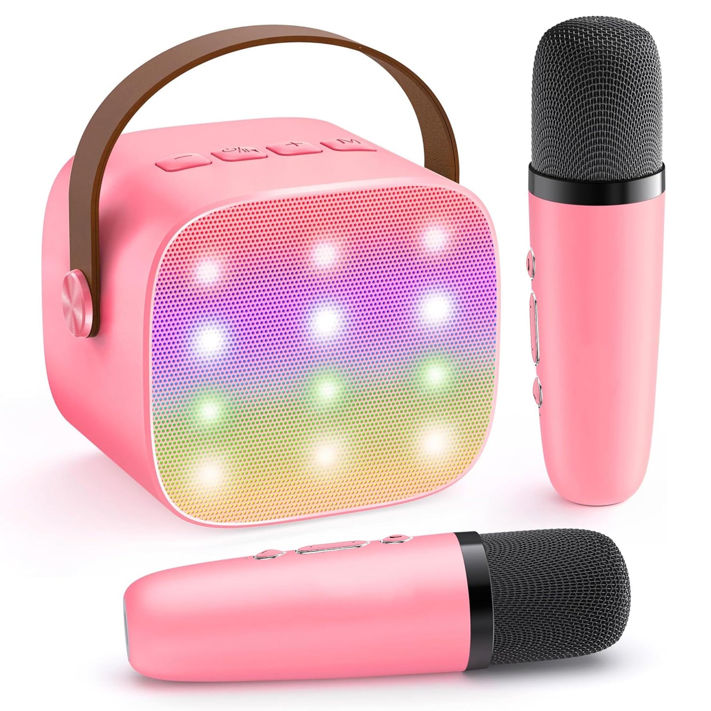 HotYLL Karaoke Machine for Kids, Portable Mini Speaker with 2 Wireless Microphones, TOP Kids Gifts for Girls Ages 3, 4, 5, 6, 7, 8, 9, 10+ Years Old, 4-12th Birthday Singing Present Toy Party (Purple)