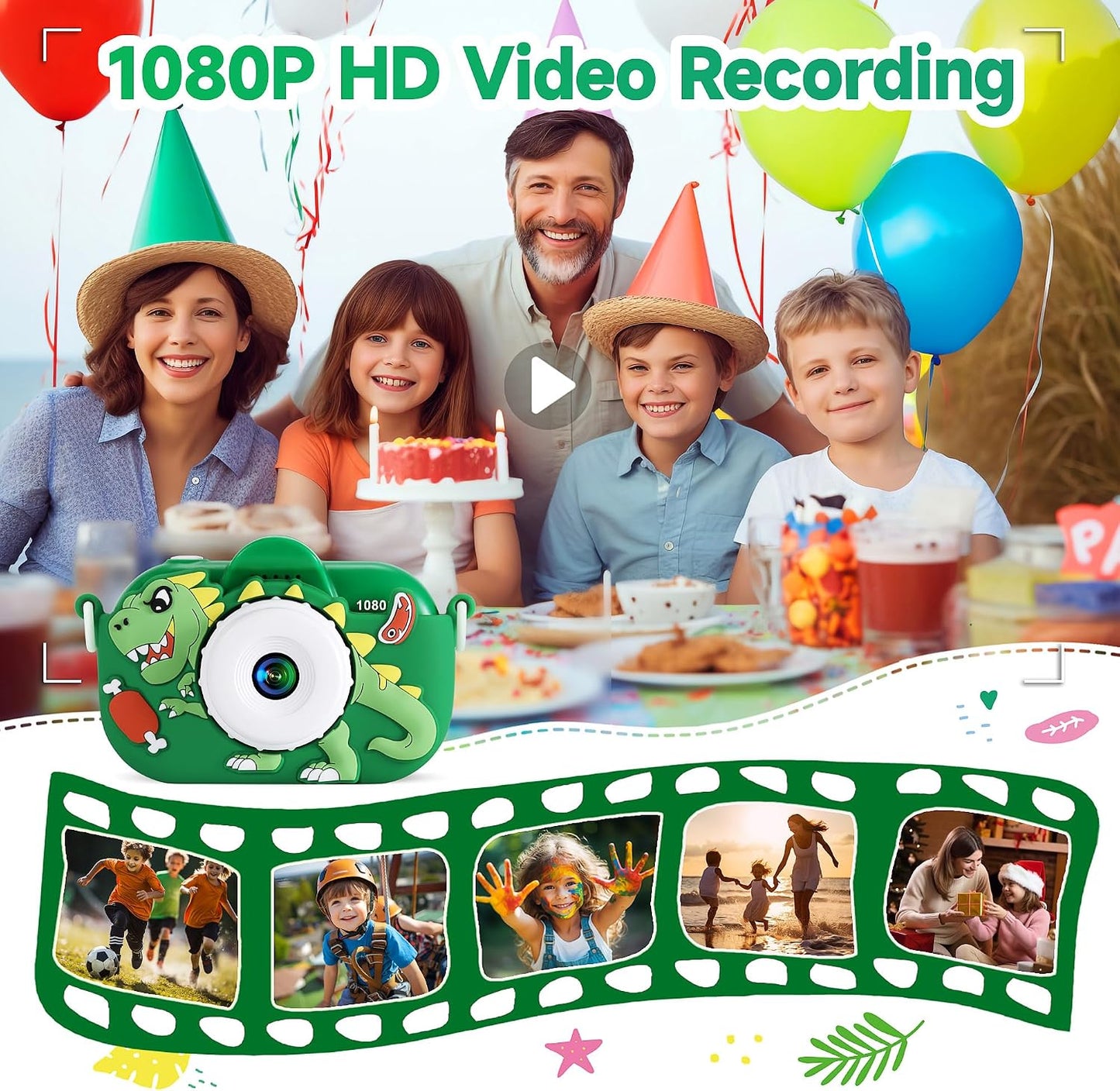 Hot Kids Camera Boys Toys for 3 4 5 6 7 8 9 Years Old Boys, 48MP Dual Lens Kids Digital Camera Christmas Birthday Gifts, 1080P HD Video Selfie Toddler Camera with 32G SD Card