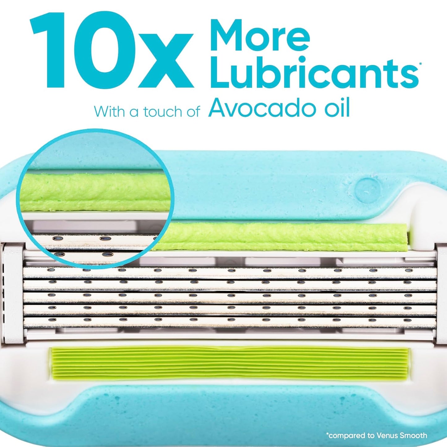 HotGillette Venus Extra Smooth Womens Razor Blade Refills, 6 Count, Designed for a Close, Smooth Shave