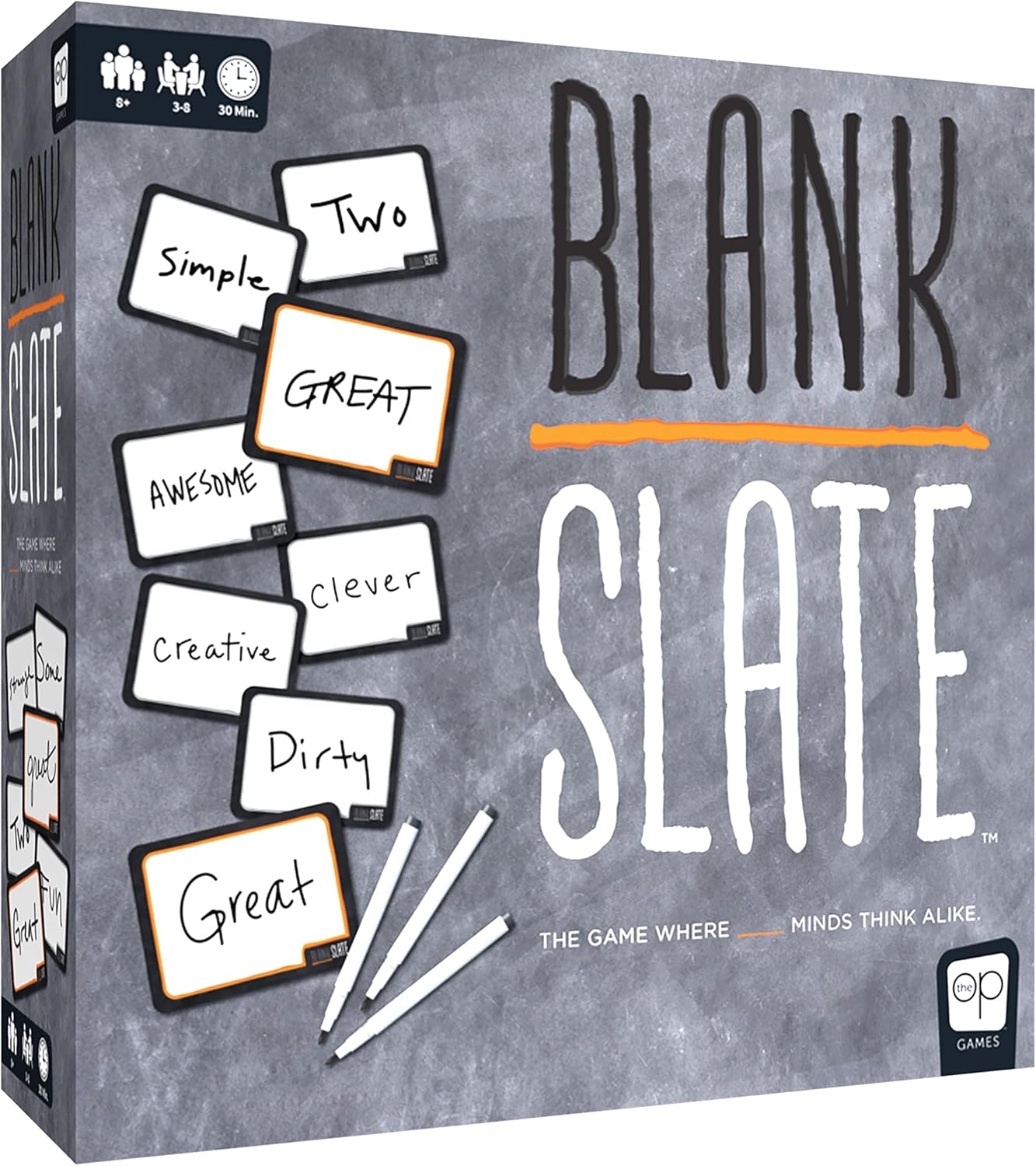 HotUSAOPOLY BLANK SLATE, Where Great Minds Think Alike, Fun Family-Friendly Board Game, Word Association Party Game, Easy to Learn, Fun to Play Family Game Night, 3-8 Players, Ages 8+