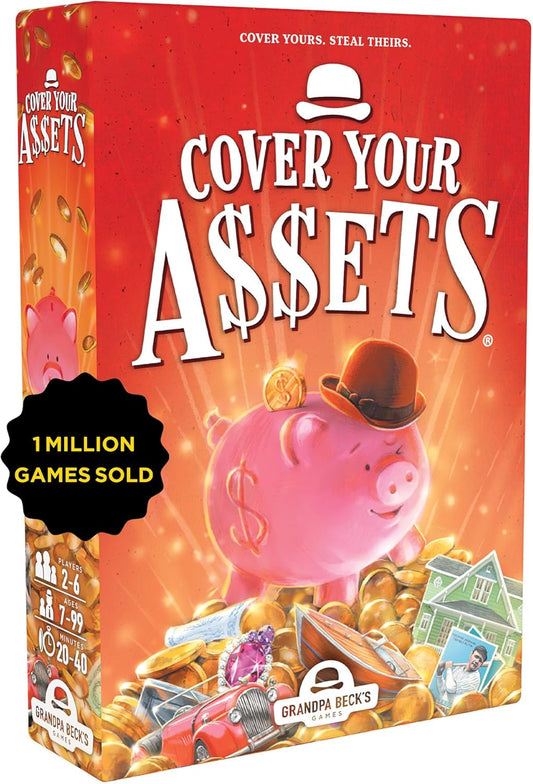 HotGrandpa Beck's Games Cover Your Assets Card Game | from The Creators of Skull King | Easy to Learn and Outrageously Fun for Kids, Teens, & Adults | 2-6 Players Ages 7+