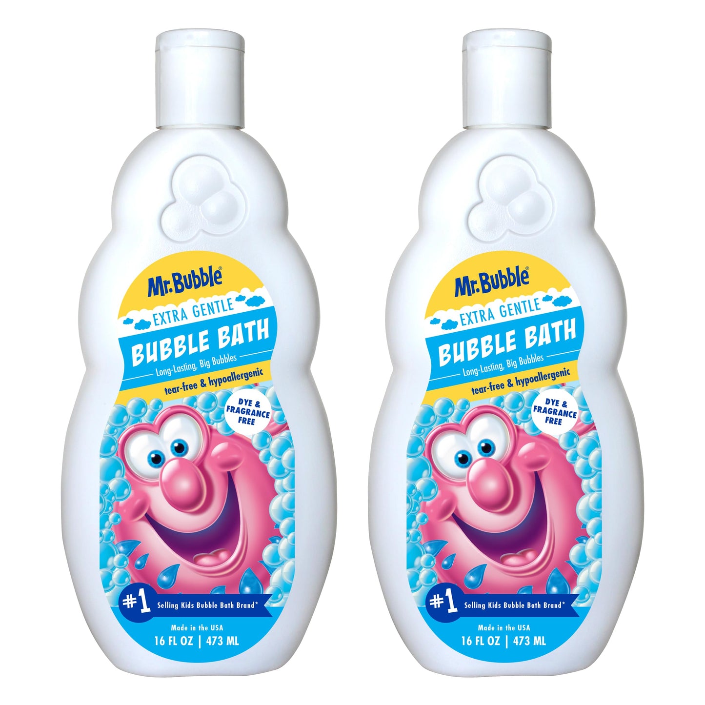 HotMr. Bubble Extra Gentle Bubble Bath - Hypoallergenic, Tear Free Bubble Bath Solution Perfect for Sensitive Skin (Pack of 2 Bottles, 16 fl oz Each)
