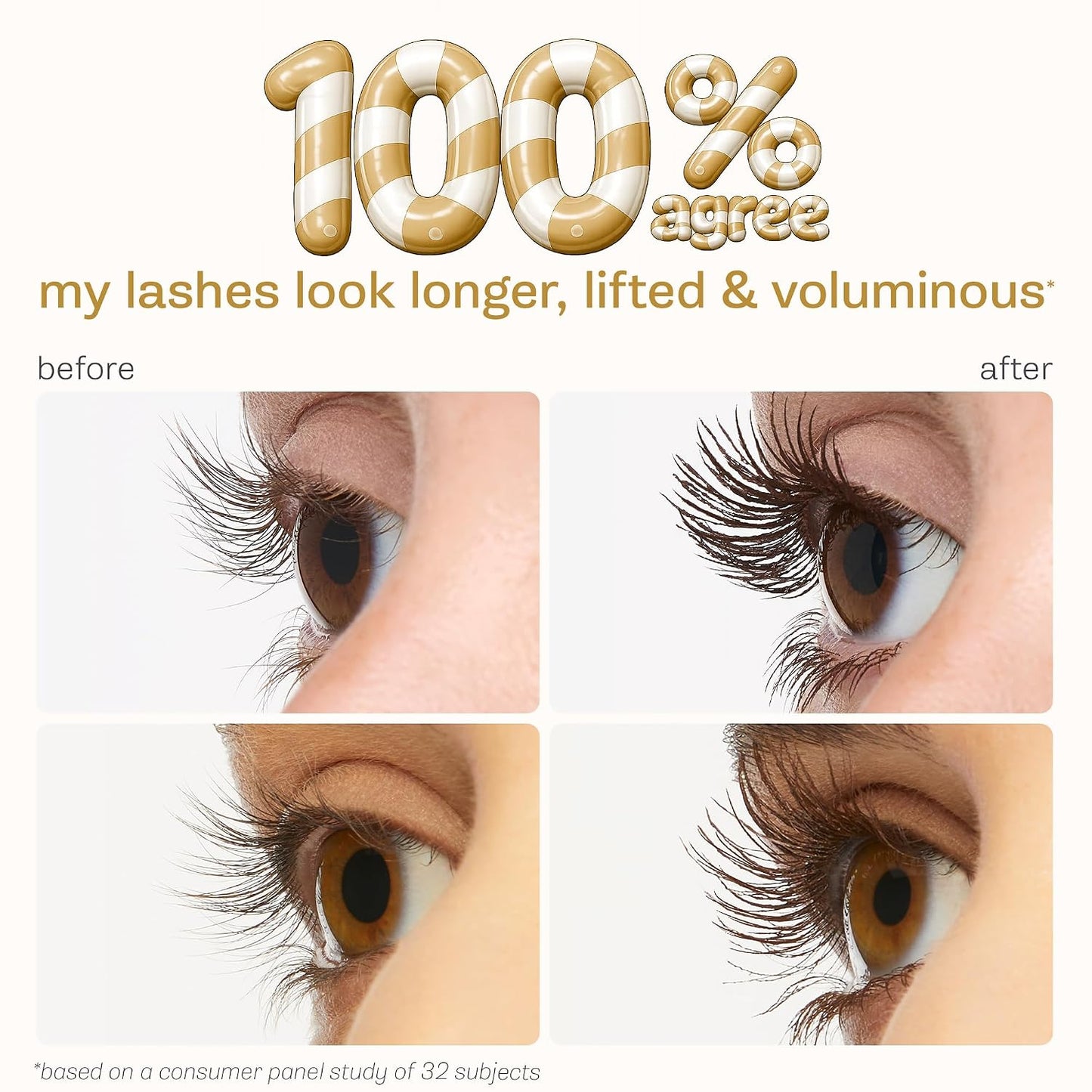 Hottarte tartelette XL tubing mascara – Lash Extensions in a Tube with Peptide, Extra-Bold Buildable Lifted Length & Volume, Smudge-Proof Longwear, Easy-to-Remove, Vegan & Cruelty-Free