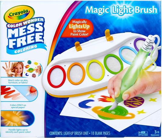 Hot Crayola Color Wonder Magic Light Brush, Mess Free Painting Station for Kids, Gift for Kids, Learning Toddler Activity Toy, Ages 3+