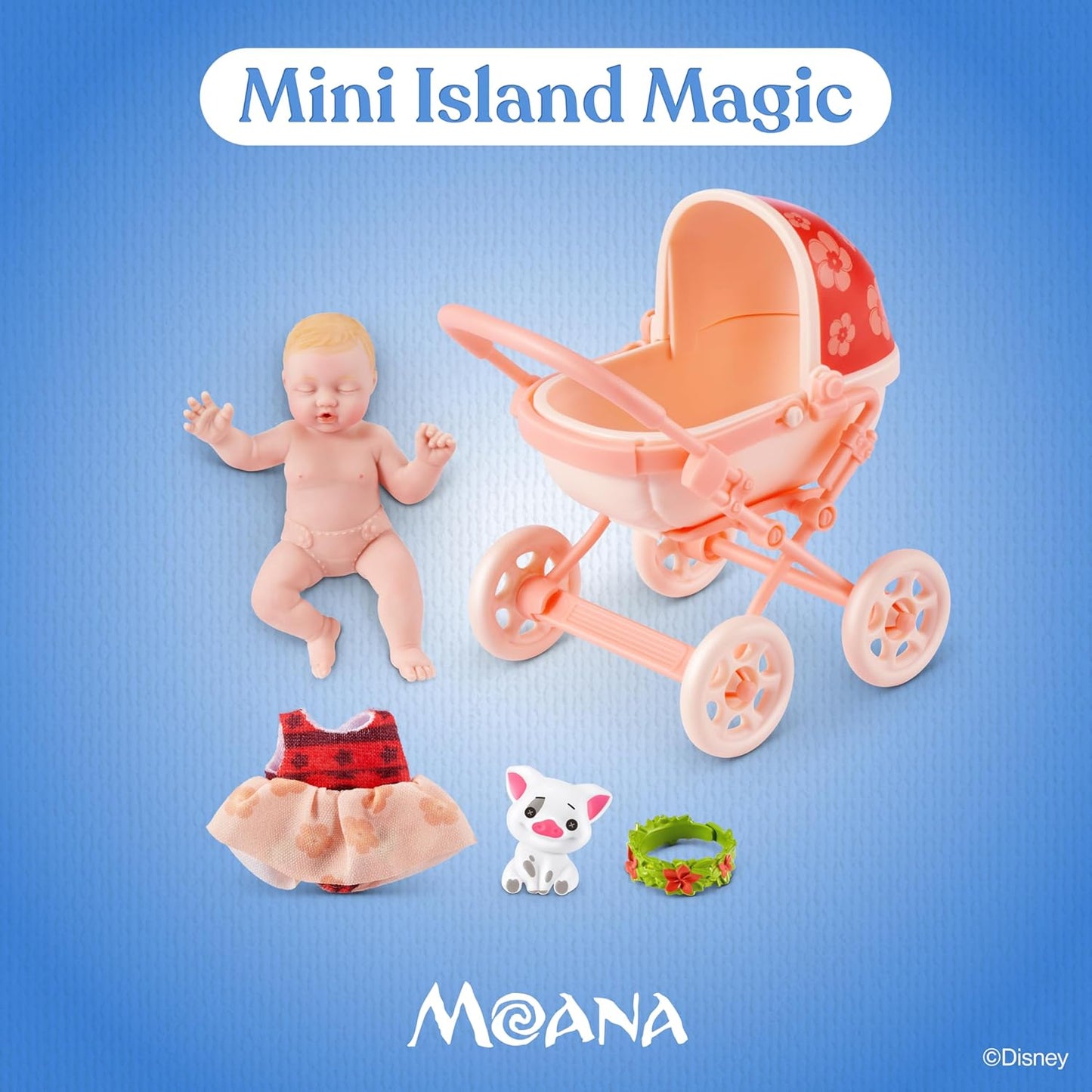 HotMy Mini Baby Disney 2 Pack by ZURU – Collectible Disney Baby Doll Mystery Capsule with Accessories, Realistic Miniature Toy for Girls Ages 3+