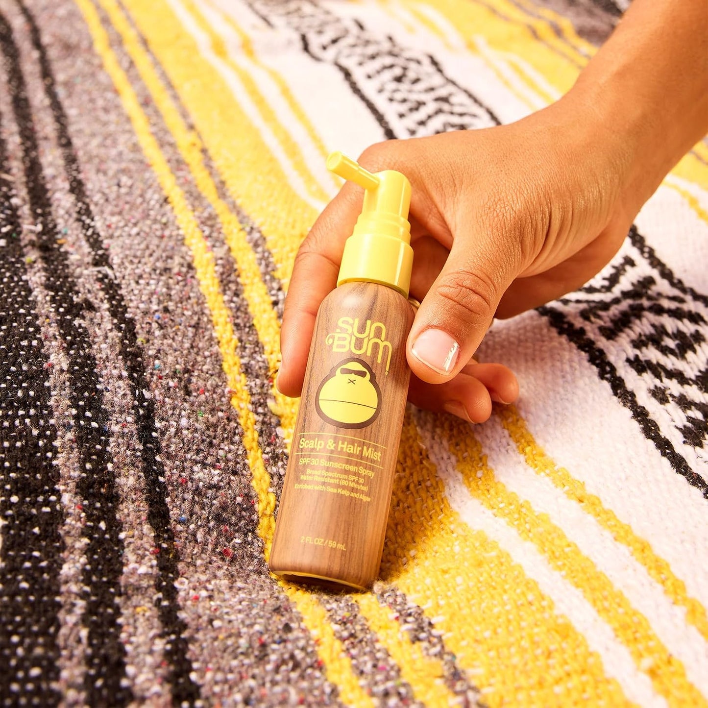 HotSun Bum Original SPF 30 Sunscreen Scalp and Hair Mist - Hawaii Act 104 Compliant (Octinoxate & Oxybenzone) - Vegan - Broad Spectrum UVA/UVB Sunscreen Spray with Vitamin E - 2 oz