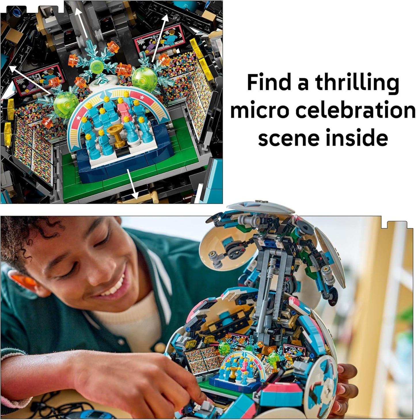 Hot LEGO Editions Soccer Ball - Building Toy for Kids - Collectible Sports Decor for Boys & Girls, Ages 10+ - Includes Micro Stadium - Gift for Birthdays - 43019