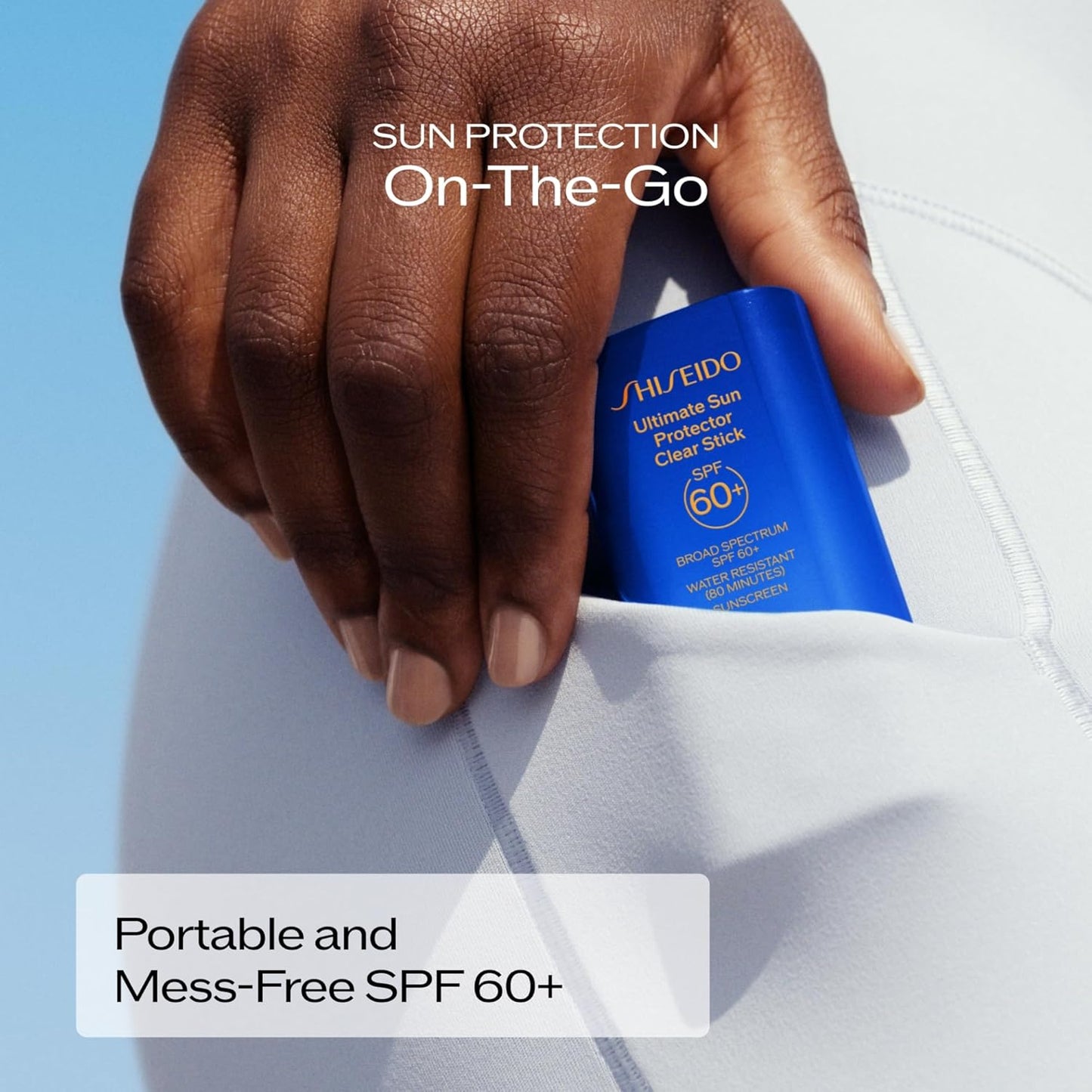 HotShiseido Clear Sunscreen Stick - Invisible Broad-Spectrum Face Sunscreen - Wear Under & Over Makeup - Lightweight Formula - All Skin Types