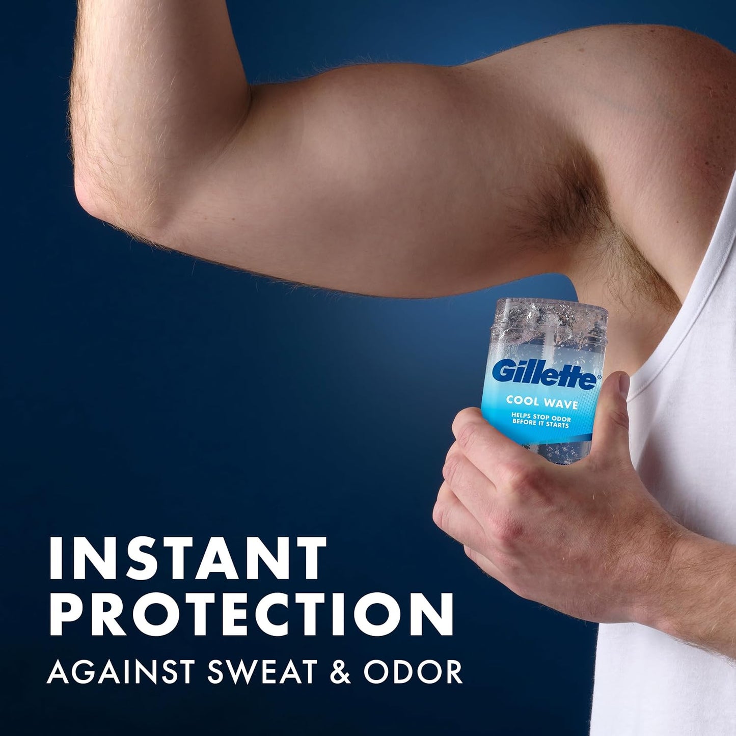 HotGillette Antiperspirant and Deodorant for Men, 72hr Clinical Strength Sweat & Odor Protection, Long Lasting Freshness, Anti-White Mark Technology, Clear Gel, Cool Wave Scent, 3.8 oz (Pack of 4)