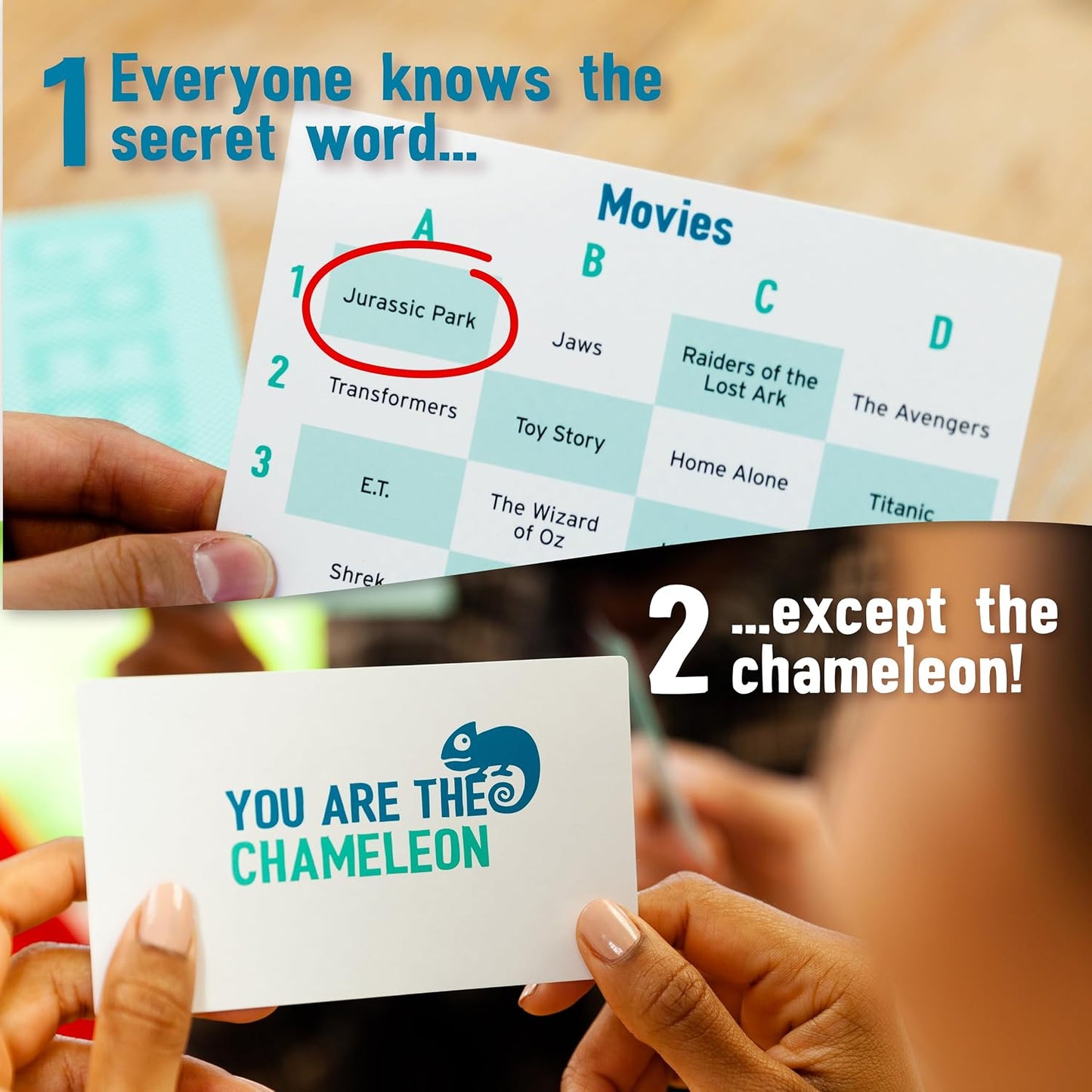 HotThe Chameleon Social Deduction Game for Adults, Ages 12+ | Spot the Imposter, Find the Traitor, Award-Winning Secret Word Game, 3-8 Players, Teens & Adults, Perfect for Summer Parties