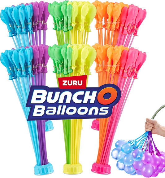 HotBunch O Balloons Tropical Party (6 Pack) by ZURU, 200+ Rapid-Filling Self-Sealing Tropical Colored Water Balloons for Outdoor Family, Friends, Children Summer Fun (6 Pack)
