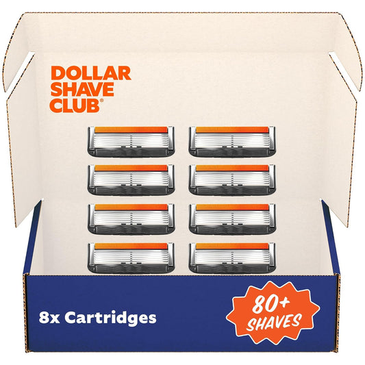 HotDollar Shave Club | 6 Blade Razor Refills (8 Pack) | 6 Stainless Steel Blades for a Close & Comfortable Shave
