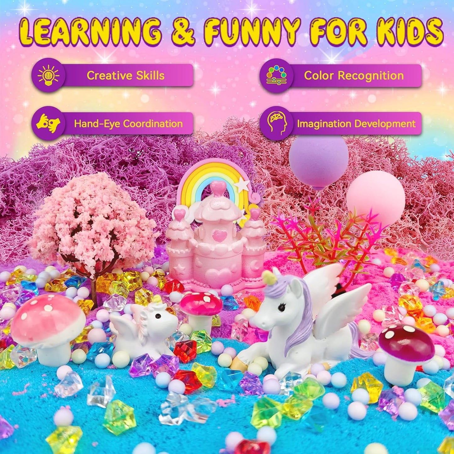 Hot 7july Unicorn Terrarium Crafts Kit for Kids-LED Night Light Up & Remote Unicorn Birthday Gifts Toys for Girls Ages5 6 7 8 9 10 Year Old-Christmas Gifts for Girls