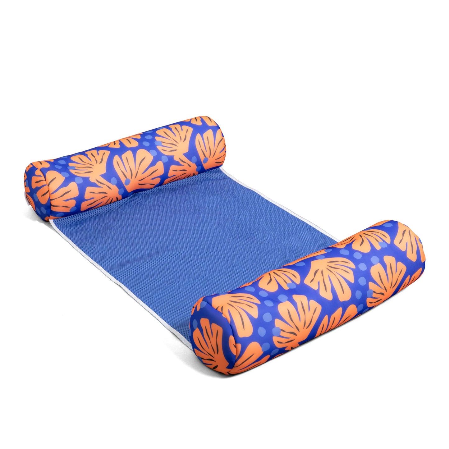 HotBig Joe Noodle Sling No Inflation Needed Pool Seat with Armrests, Blurred Blue Double Sided Mesh, Quick Draining Fabric, 3 feet