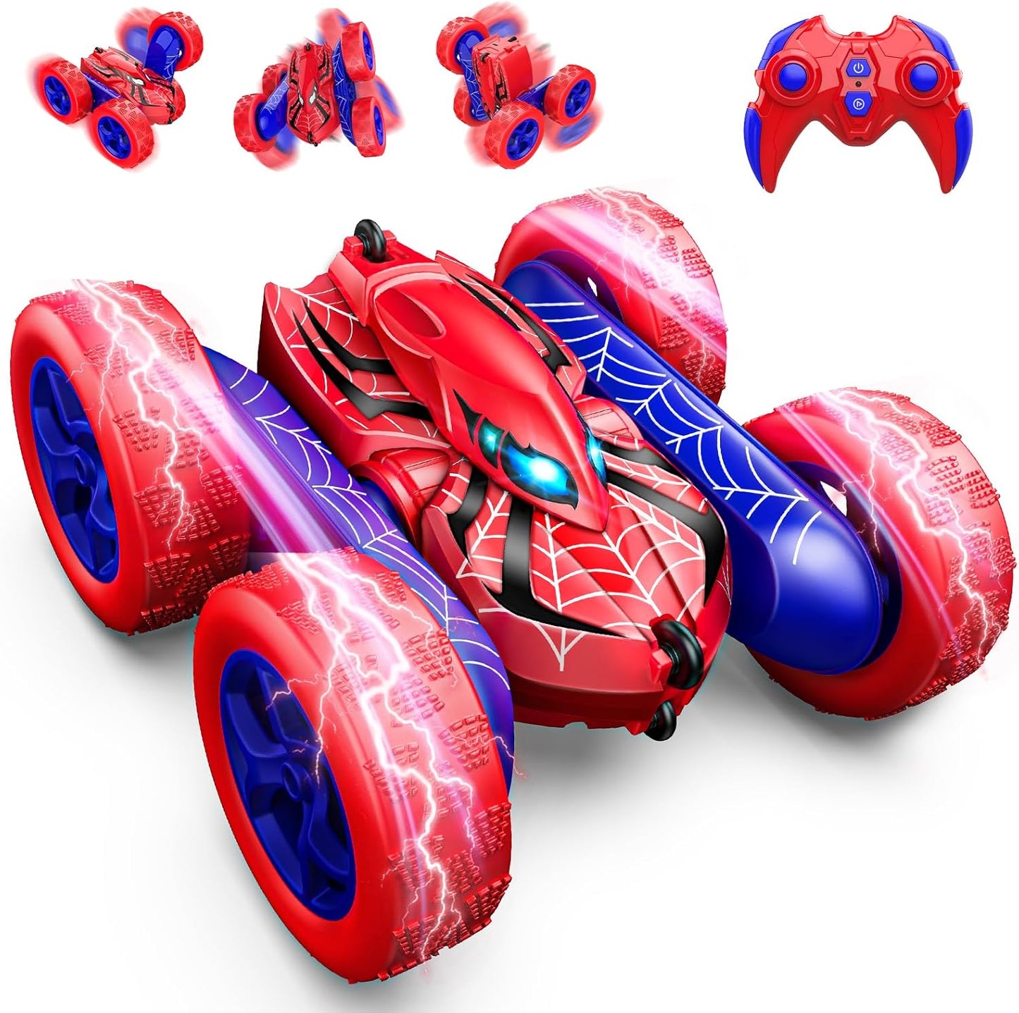 Hot Excitobo Remote Control Car,RC Cars Boys Toys for 3 4 5 6 7 8 9 10 11 12 Year Old Boy Double Sided 360°Flip 4WD Rechargeable Drift RC Race Car Birthday Gifts Easter Basket Stuffers for Kids Age 3-12