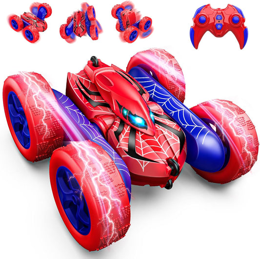 Hot Excitobo Remote Control Car,RC Cars Boys Toys for 3 4 5 6 7 8 9 10 11 12 Year Old Boy Double Sided 360°Flip 4WD Rechargeable Drift RC Race Car Birthday Gifts Easter Basket Stuffers for Kids Age 3-12