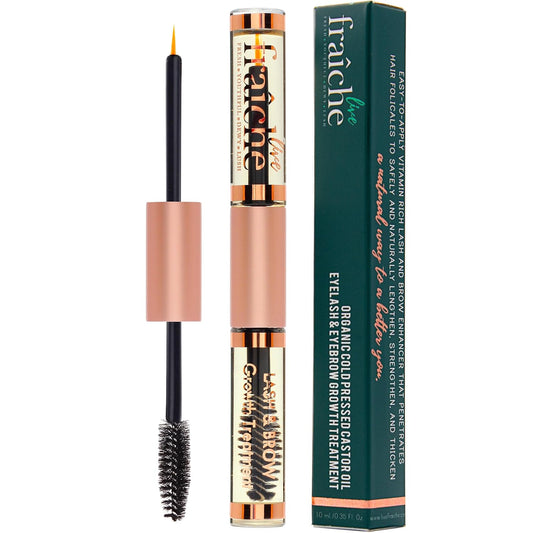 HotUSDA Organic Castor Oil Lash Serum - Cold Pressed Castor Oil Eyelash Growth Serum - Eyelash Conditioner