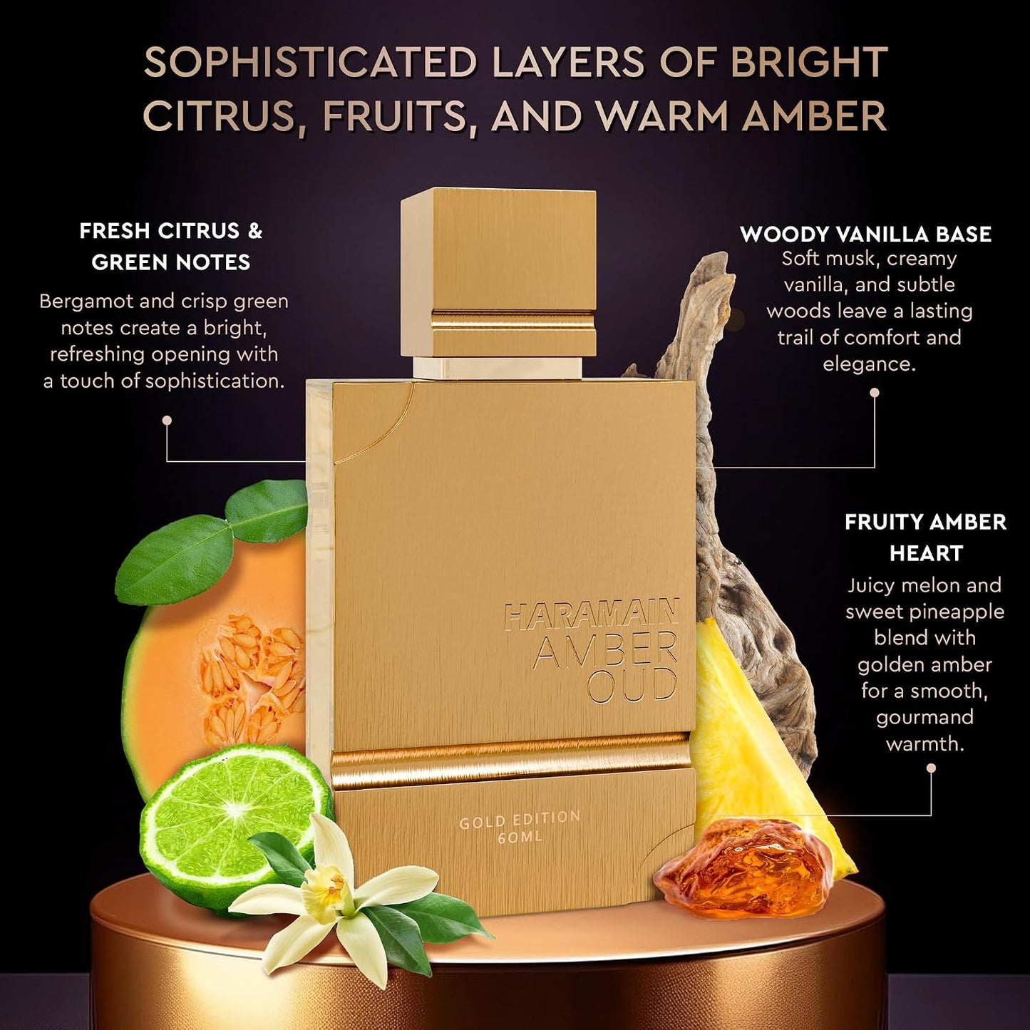 Hot Al Haramain Amber Oud Gold Edition Eau De Parfum Spray 60ml + ATOMIZER – Unisex Perfume Arabian Perfumes for Women & Men – Long-Lasting Sweet Fragrance Arabic Cologne – Men & Women's Gift (2 oz.)
