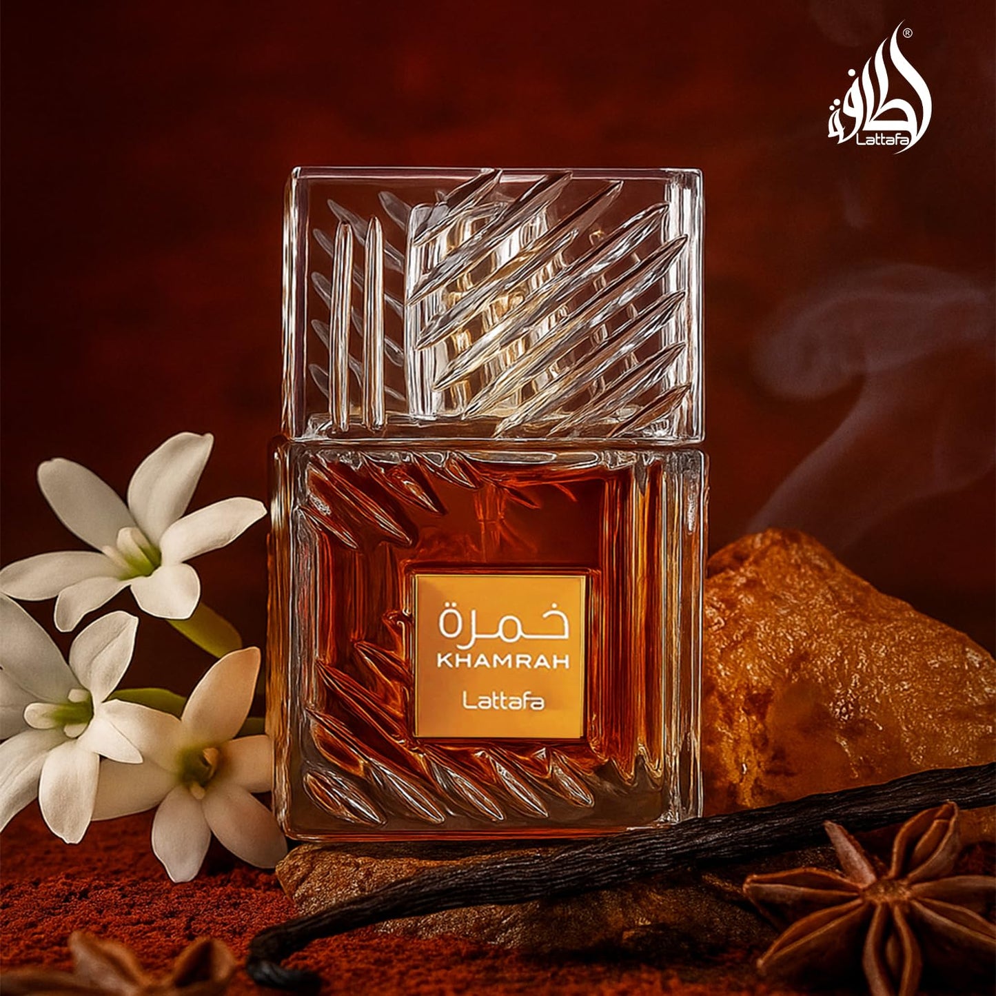 HotLattafa Khamrah - Vanilla, Warm Spicy, Amber, Cinnamon - Eau de Parfum Long-Lasting Fragrance for Unisex, 3.40 Ounce / 100 ml | Unisex, Long-Lasting Fragrance, 3.40 Ounce / 100 Unisex, Long-Lasting Fragrance, 3.40 Ounce / 100 ml
