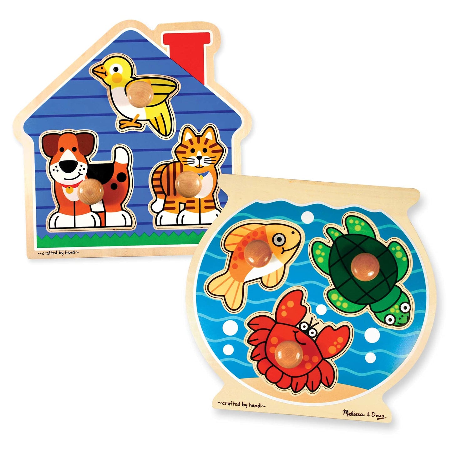 Hot Melissa & Doug First Shapes Jumbo Knob Puzzle, Wooden Peg Puzzle for Toddlers, Educational Toy for Shape Recognition and Fine Motor Skills, Ages 1+