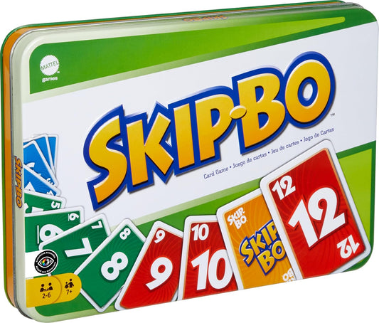 HotMattel Games Skip-Bo Card Game in Storage Tin, for 2-6 Players