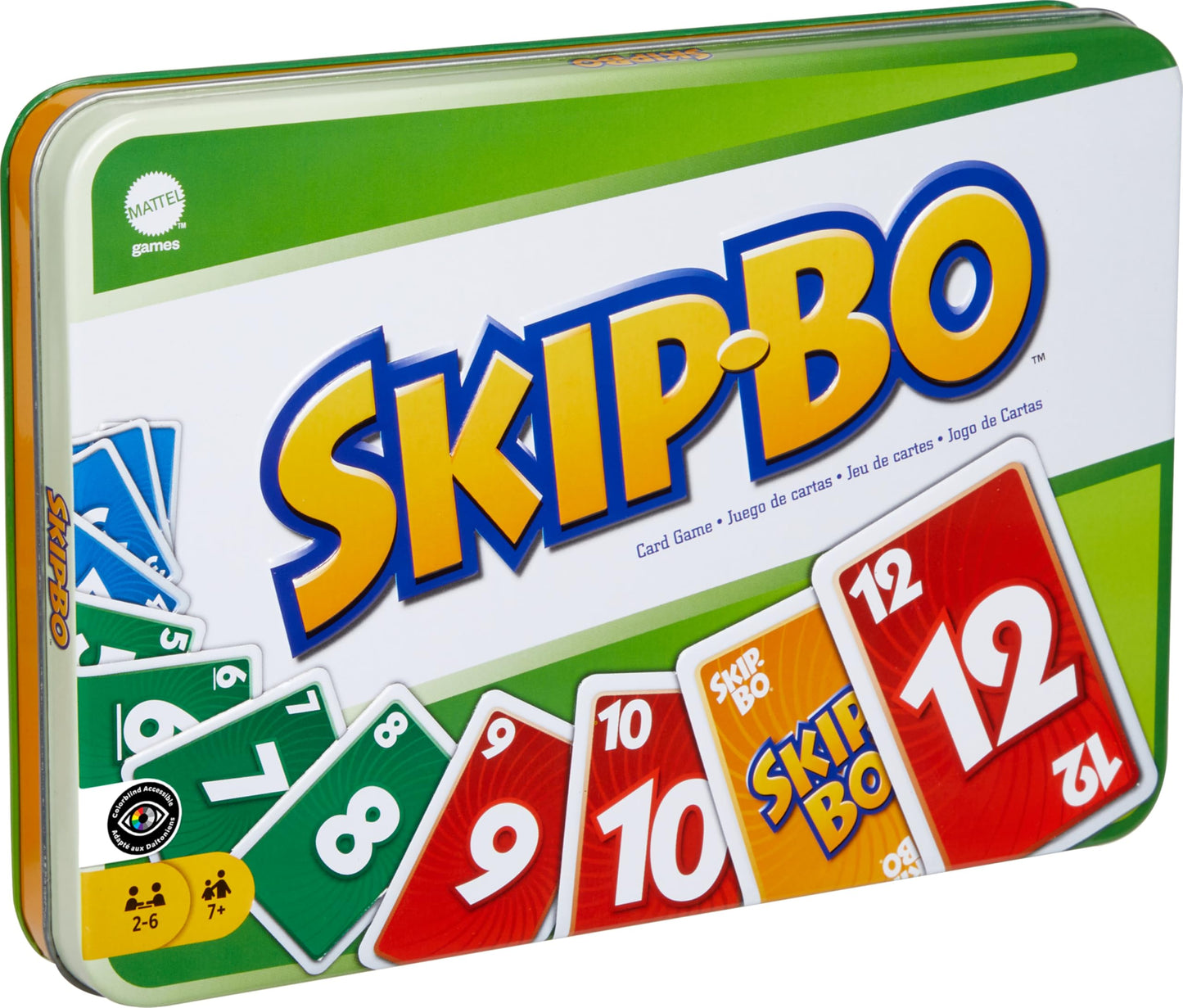 HotMattel Games Skip-Bo Card Game in Storage Tin, for 2-6 Players