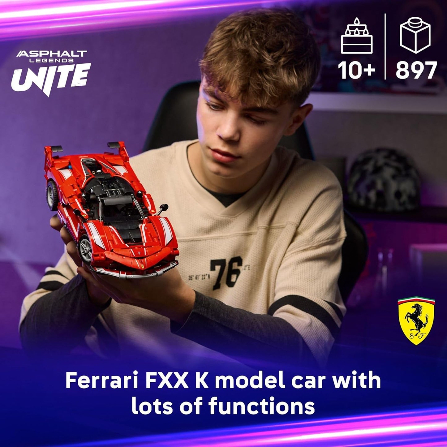 Hot LEGO Technic Ferrari FXX K Toy Car - Building Toy for Girls & Boys, Ages 10+ - Cool Birthday Gift for Kids - Race Car Model for Play & Display - 42212