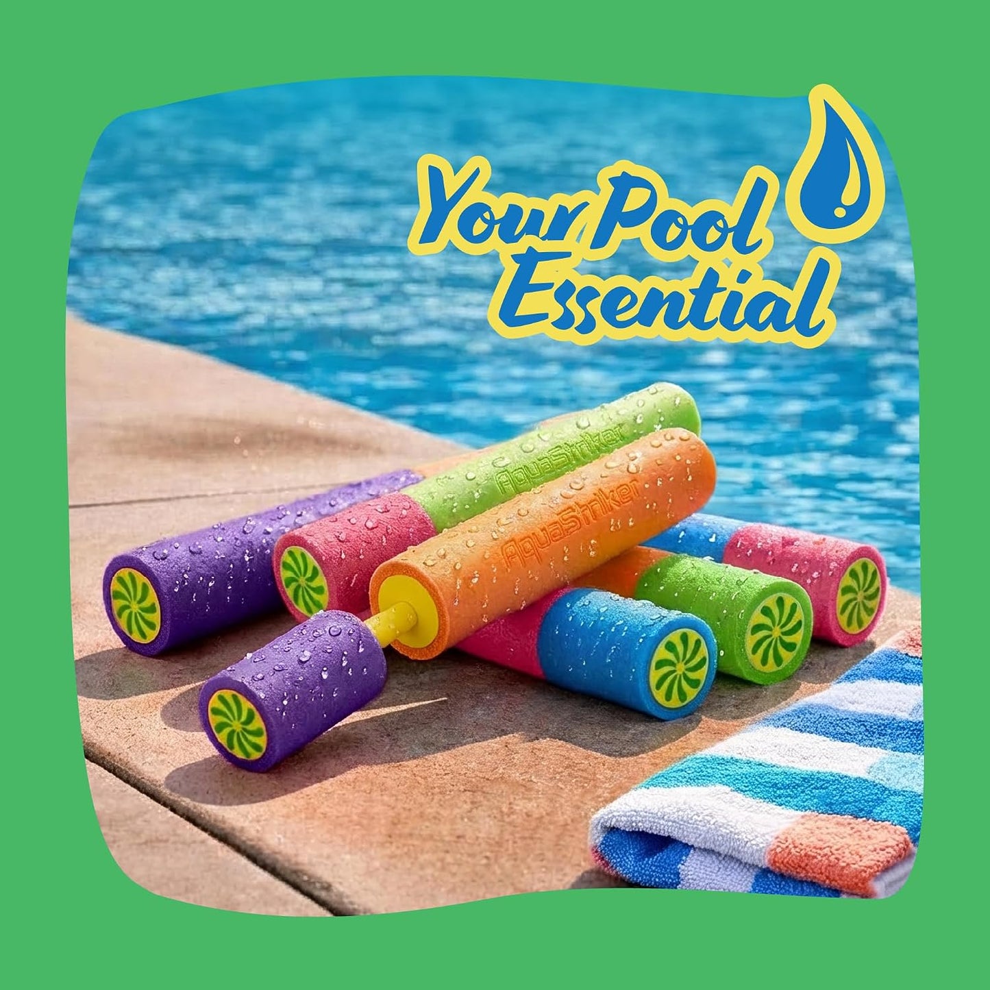 Hot ArtCreativity Water Guns for Kids - 6 Pack - Swimming Pool Toys Water Squirter Gun - Fun Foam Water Blaster Pool Game Toys - Summer Beach Party Outdoor Activities for Kids Ages 4-8, 6-8, 8-10, 8-12