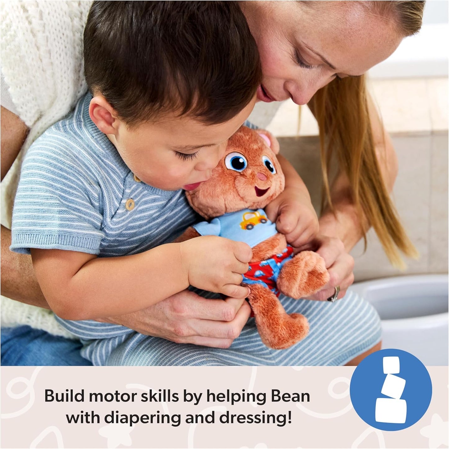 Hot Ms. Rachel Potty Time with Bean, 11” Plush Teddy Bear with Play Toilet & Accessories, Toddler Toys for Girls & Boys for Ages 18 Months to 3+