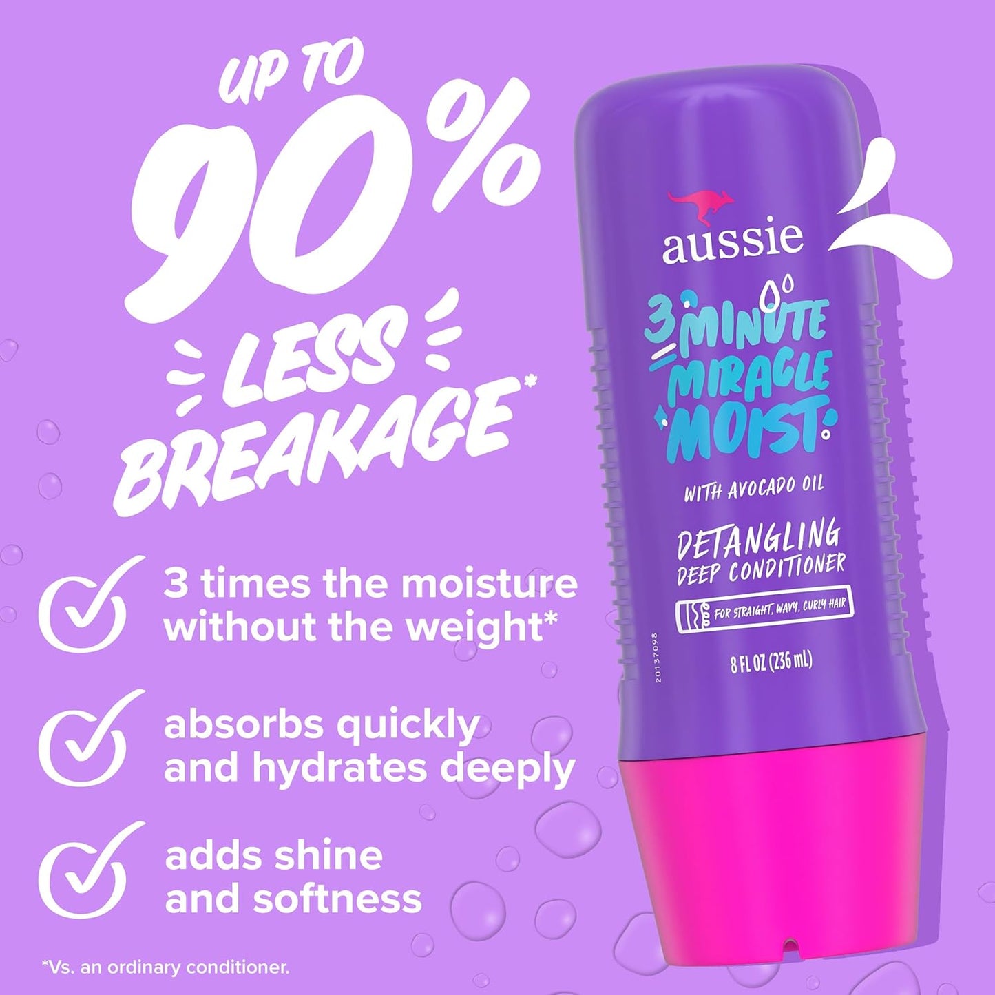 HotAussie Total Miracle Hair Care Bundle: Shampoo, Conditioner, and 3 Minute Deep Treatment with Apricot & Macadamia Oil, Paraben-Free for Damaged Hair, 26.2 & 8 Fl Oz
