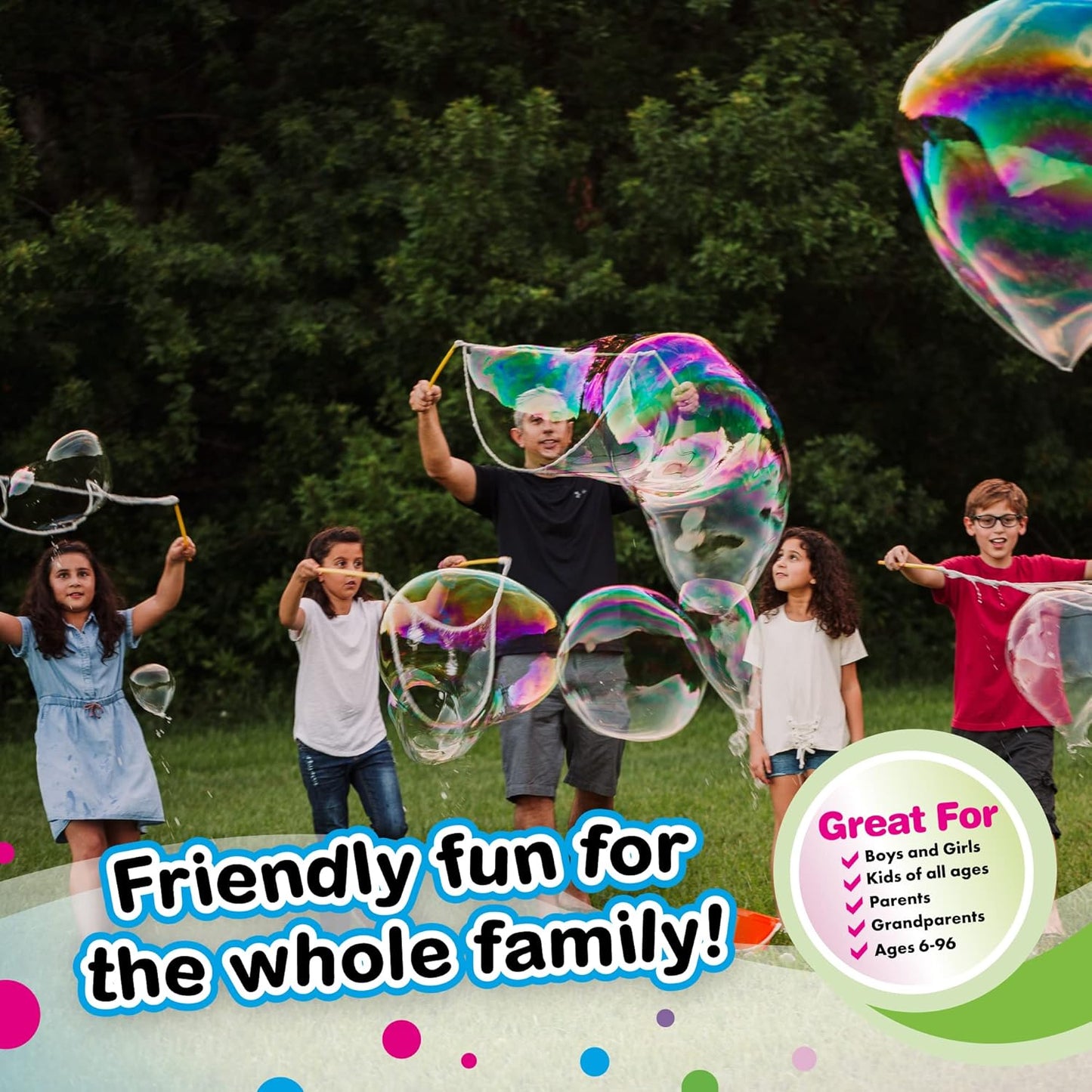 Hot 4 Big Bubble Wands: Making Giant Bubbles. Great Birthday Activity and Party Favor. Giant Bubble Solution Not Included.