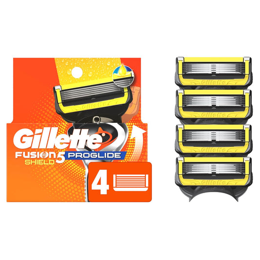 HotGillette ProGlide Shield Razor Refills for Men, 4 Blade Refills