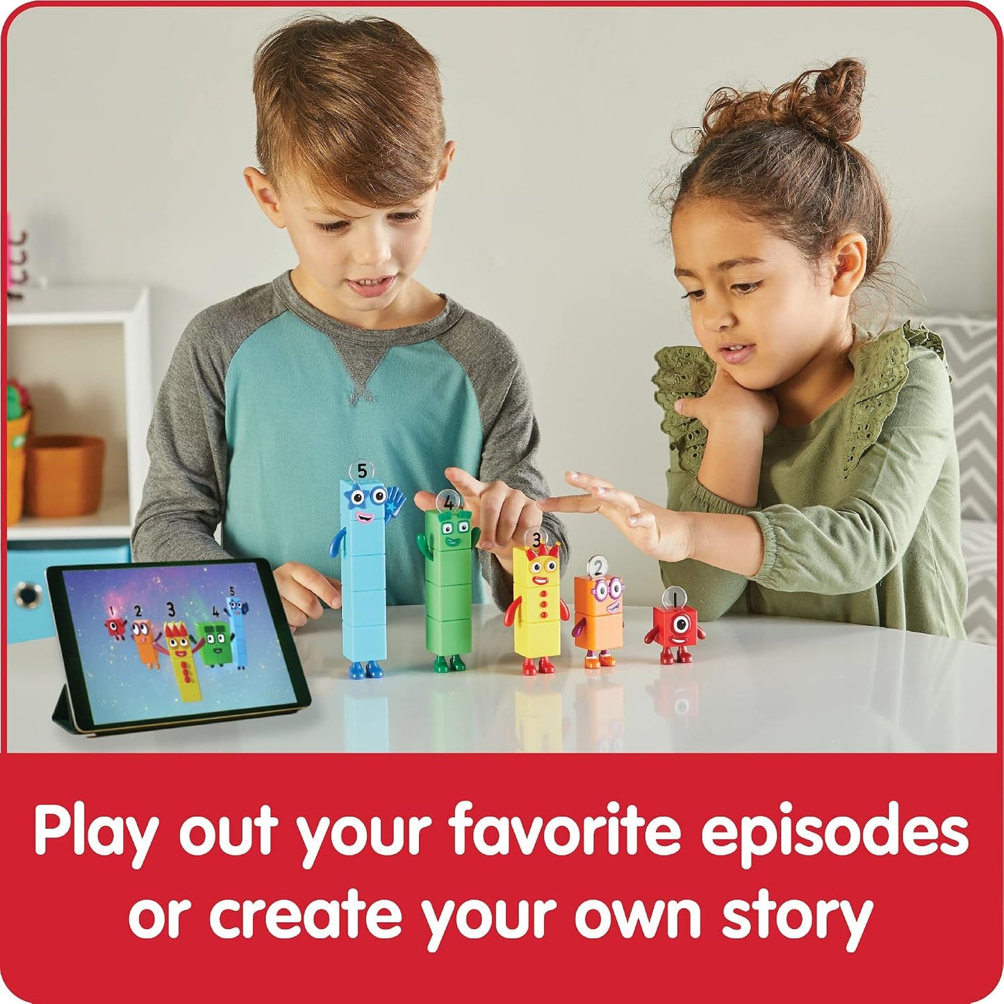 Hot hand2mind Numberblocks Friends One to Five, Action Figure Set, Toy Figures & Playsets, Small Figurines for Kids, Counting Blocks, Numbers for Toddlers, Math Toys, Kids Birthday Gifts
