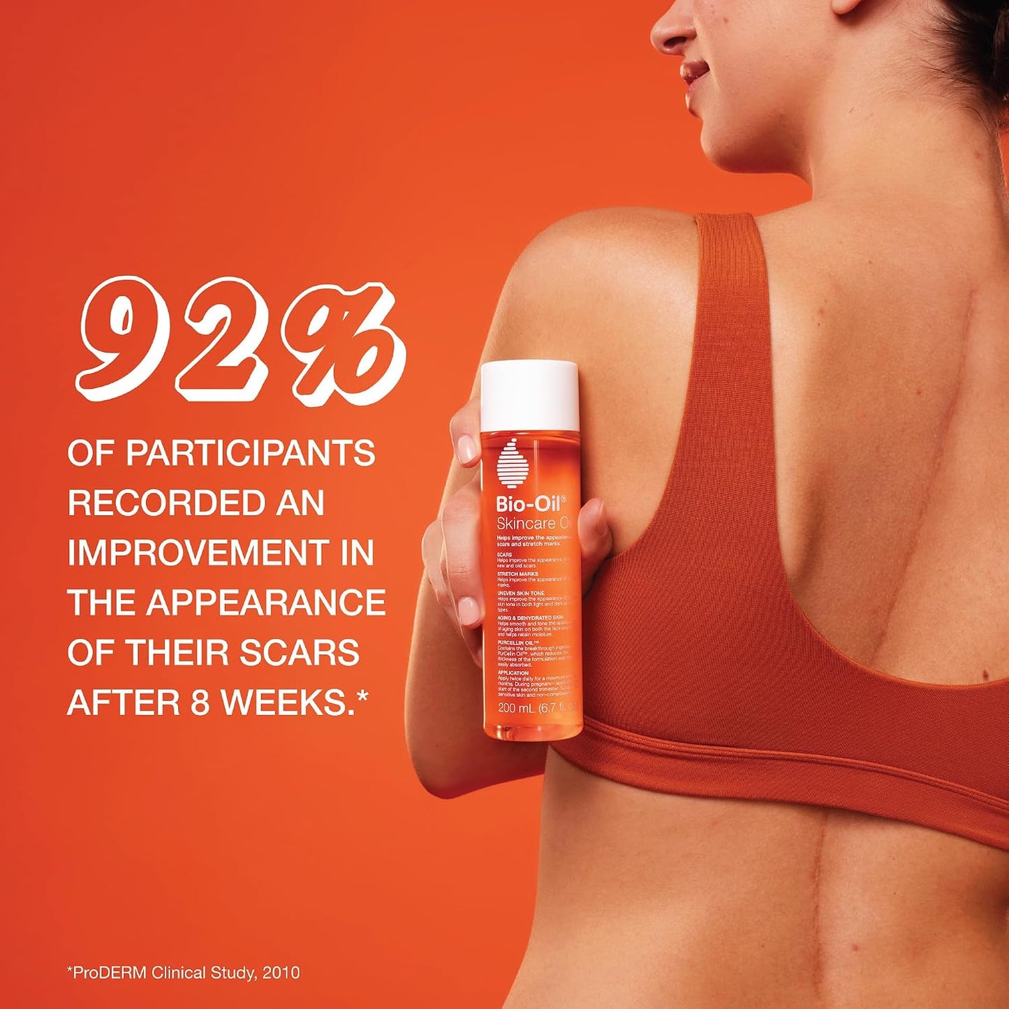 HotBio-Oil Skincare Body Oil Serum, Scars & Stretch Marks, 2 fl oz | Dermatologist Recommended, Vitamin E & A, Dry & Sensitive Skin, Non-Comedogenic, Face and Body, Scar Treatment