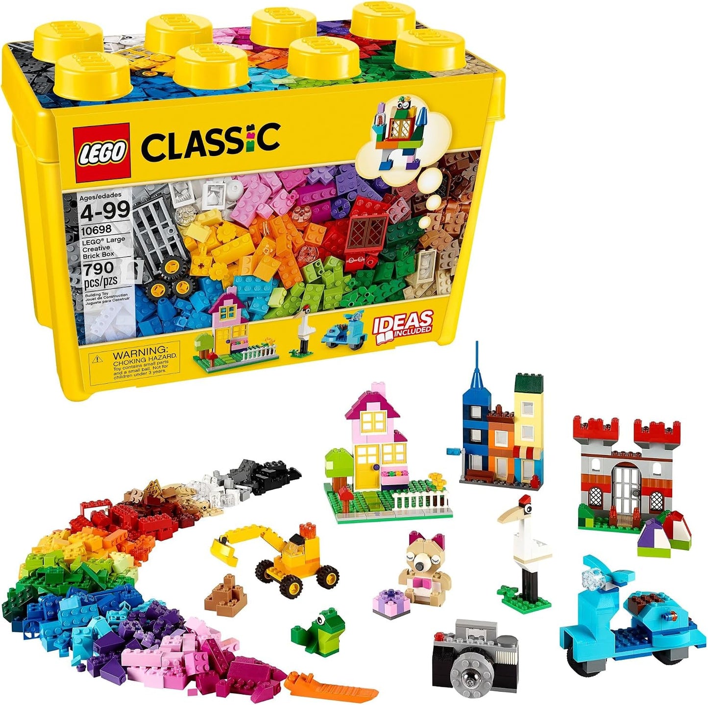 HotLEGO Classic Large Creative Brick Box 10698 Building Set, Toy Storage Solution for Home or Classrooms, Interactive Building Toy for Kids, Boys, and Girls