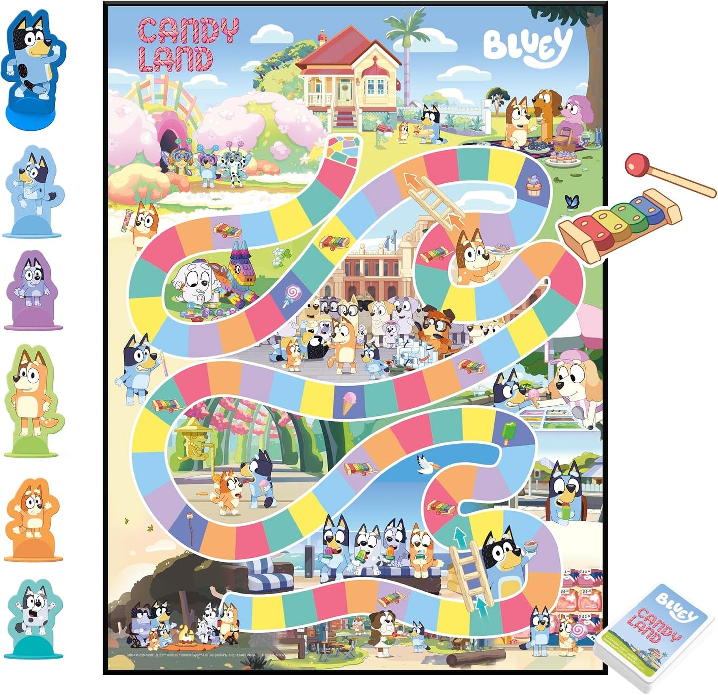 HotHasbro Gaming Candy Land Bluey Edition Board Game | Ages 3 and Up | 2-6 Players | Play as Dad, Mum, Bluey, Bingo, Muffin, or Socks | Preschool Games | Kids Gifts (Amazon Exclusive)