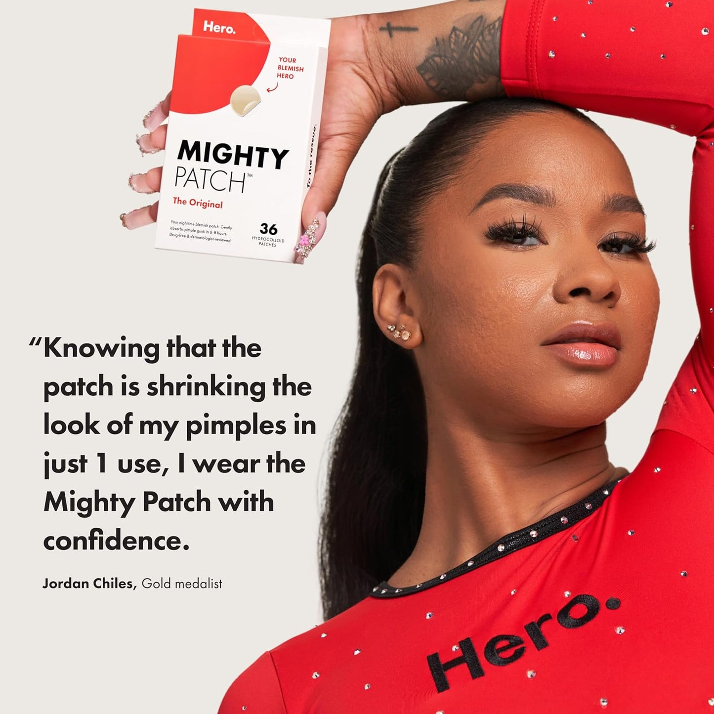 HotMighty Patch Hero Cosmetics Original Nighttime Acne Pimple Patches, 36 Ct | #1 Hydrocolloid Acne Patches, Shrinking Zits & Whiteheads in 1 Use, Spot Treatment, Pimple Stickers for Face