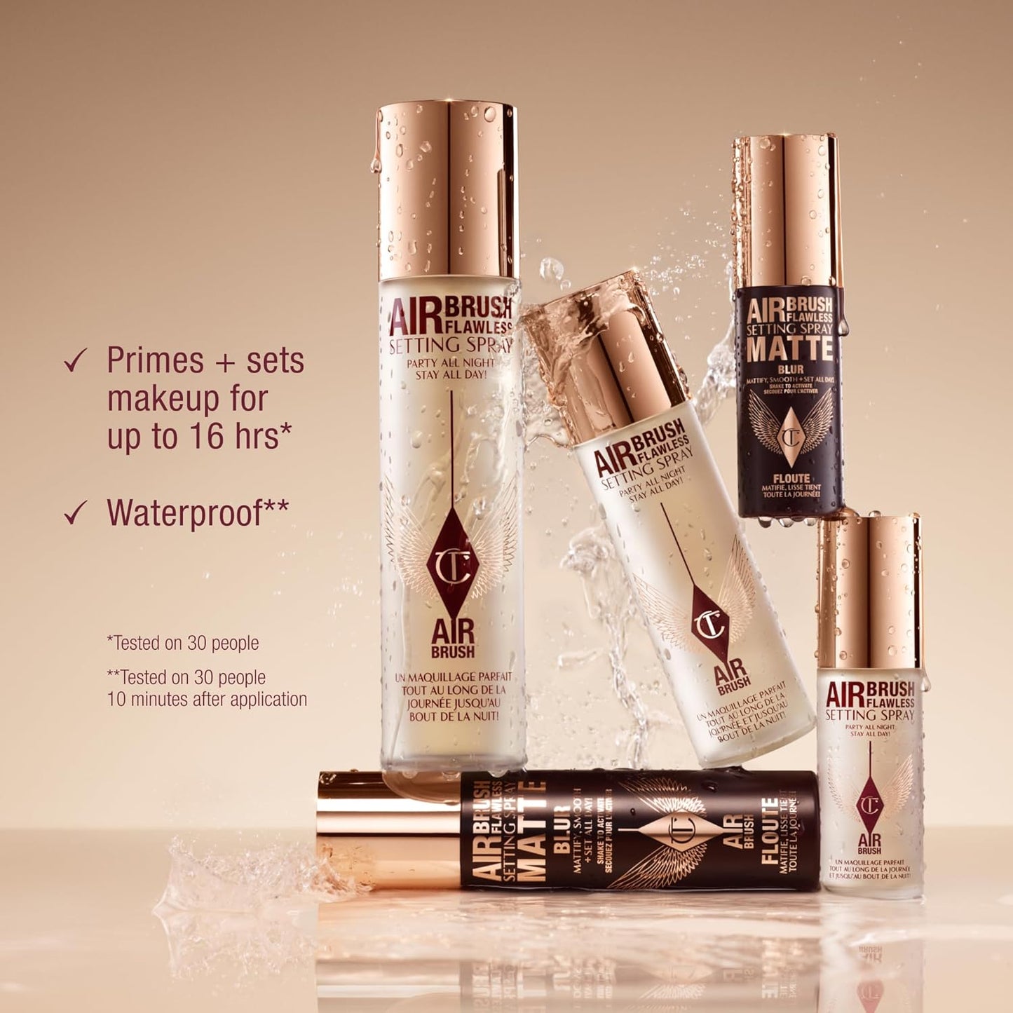 HotCharlotte Tilbury Airbrush Flawless Setting Spray - Ultra-Fine Hydrating Mist to Prime & Set Makeup Up to 16Hr – Soothes and Blurs Skin, Waterproof, Wedding Makeup